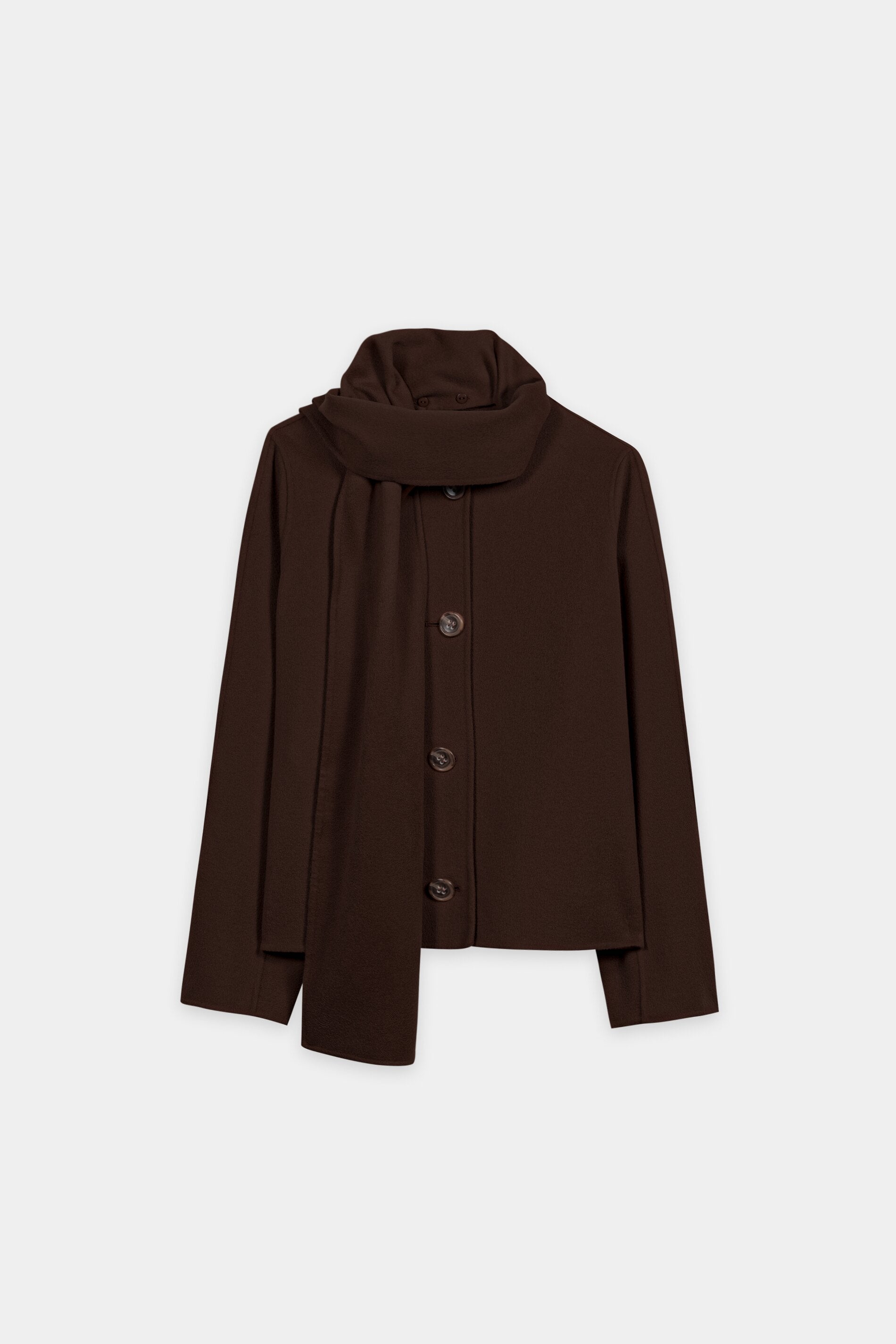 Doubleface-Jacke mit Schal - marone - Standard | Artikel Front
