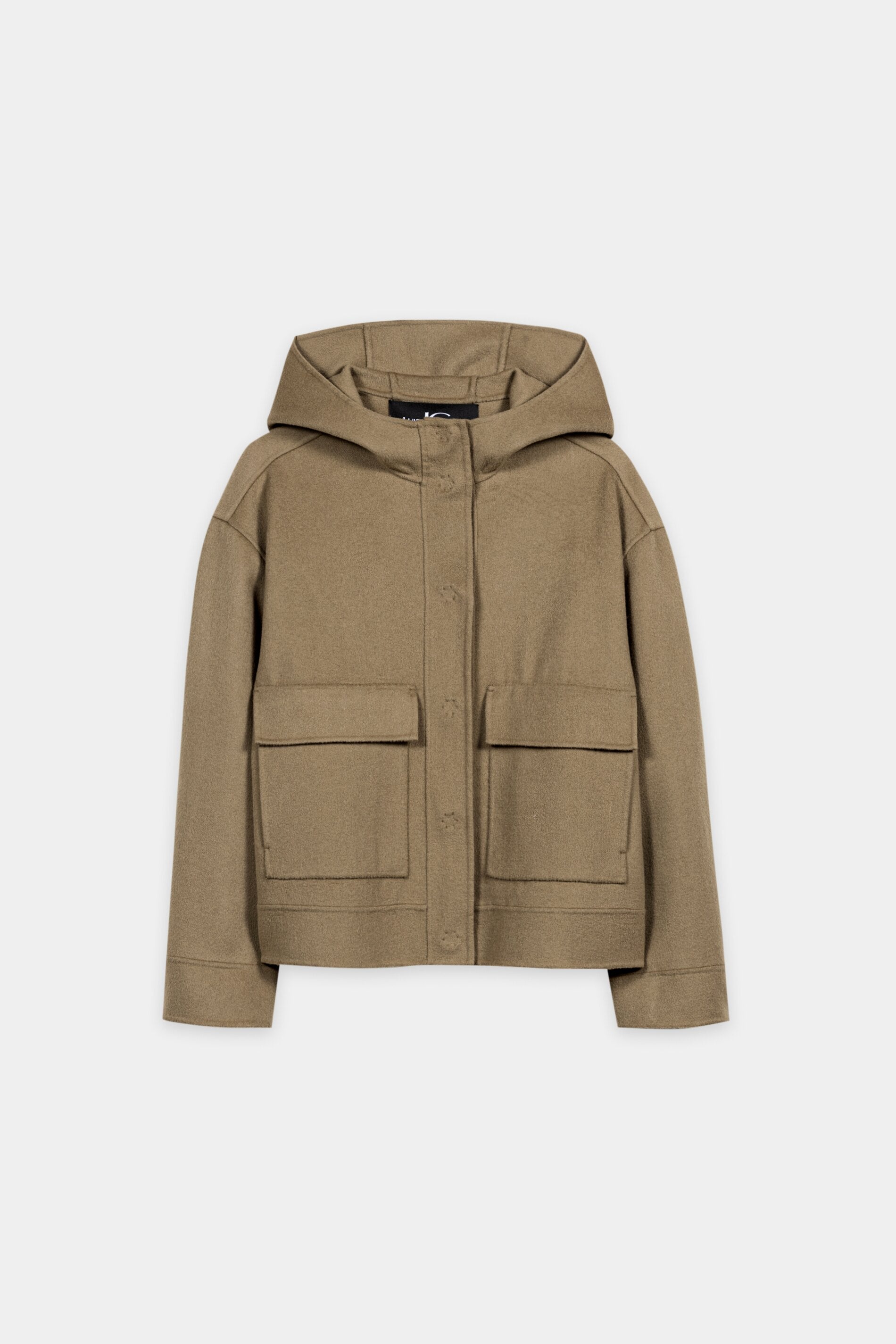 Doubleface-Jacke mit Kapuze - salbei - Standard | Artikel Front