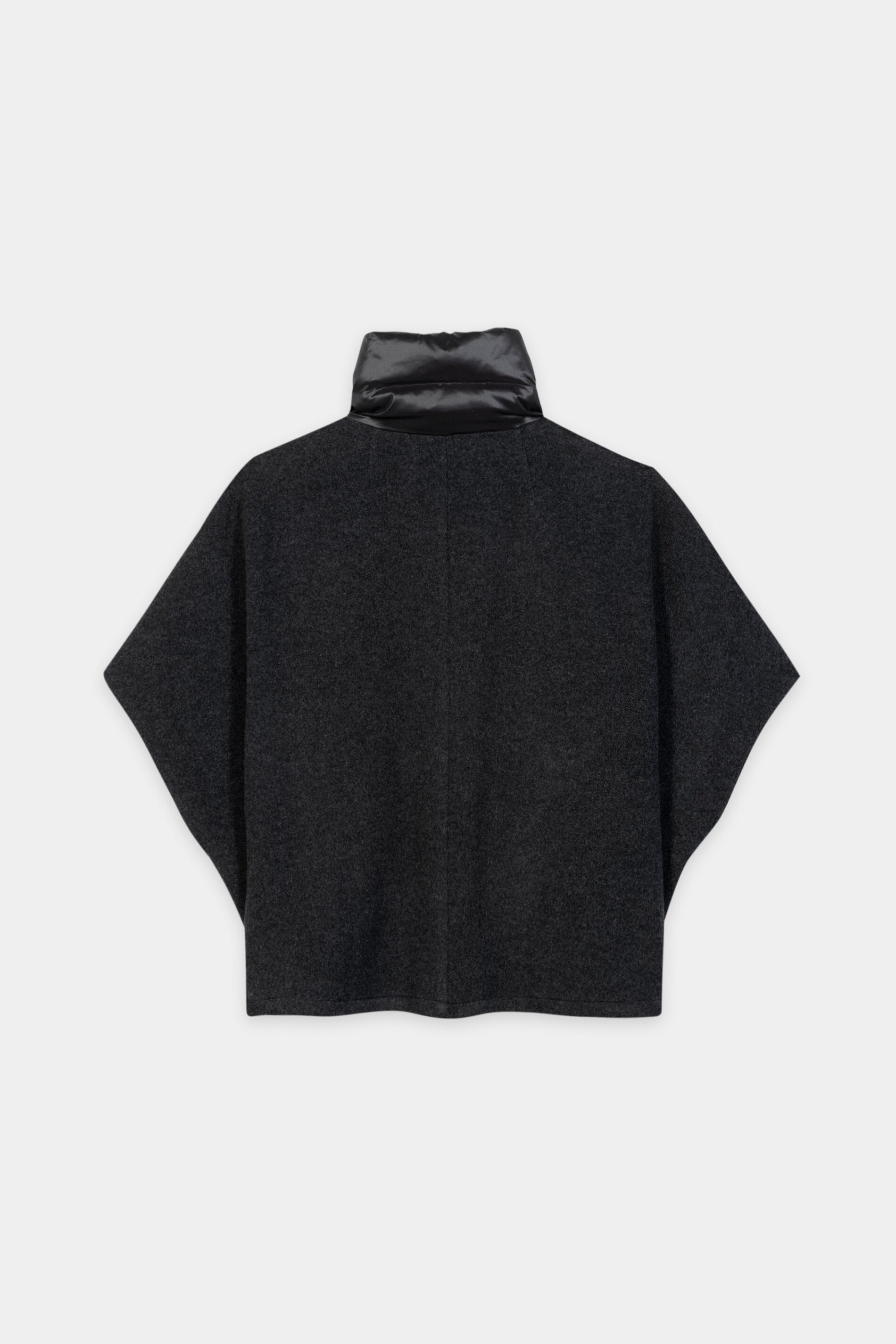 Outdoorcape aus Woll-Mix - anthracite - Standard | Artikel Rück