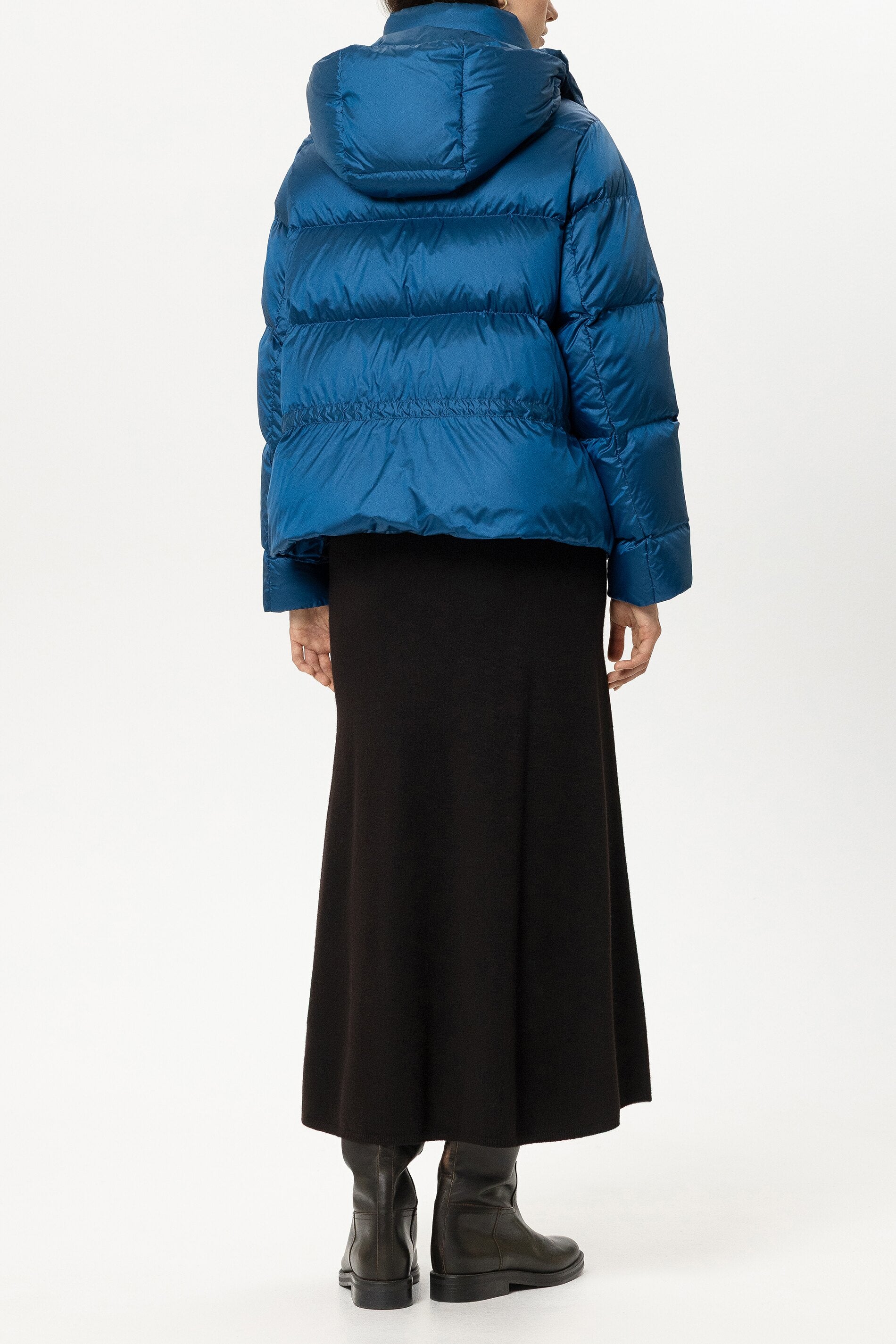 Daunen-Outdoorjacke - sapphire - Standard | Model Rück