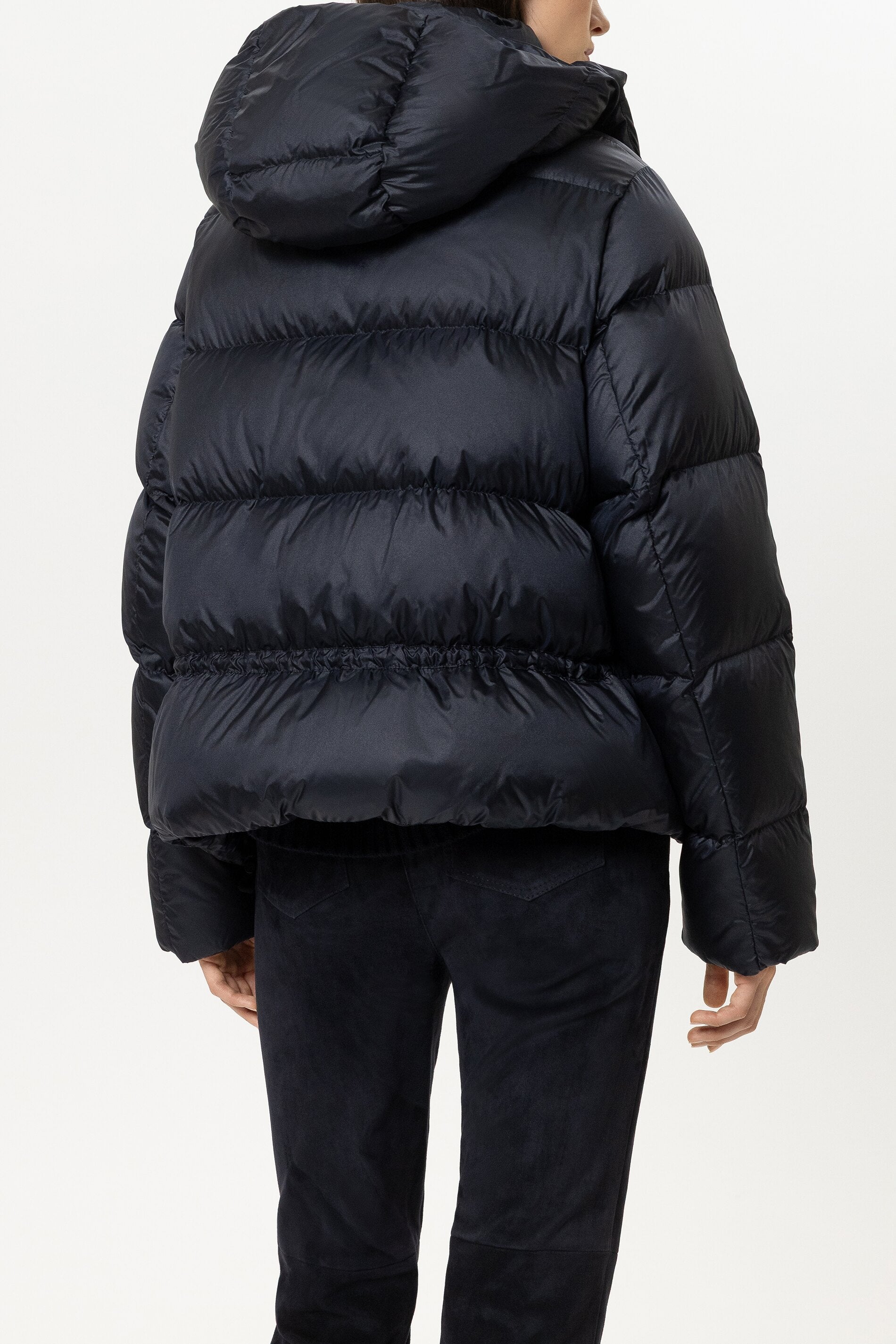 Daunen-Outdoorjacke - winter navy - Standard | Model Rück