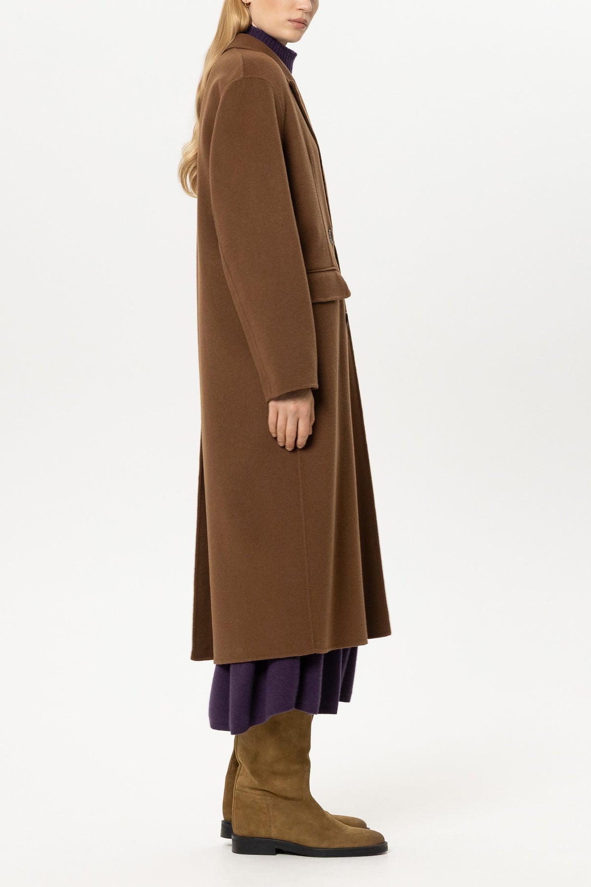 Doubleface-Blazermantel - caramel - Standard | Model Seite