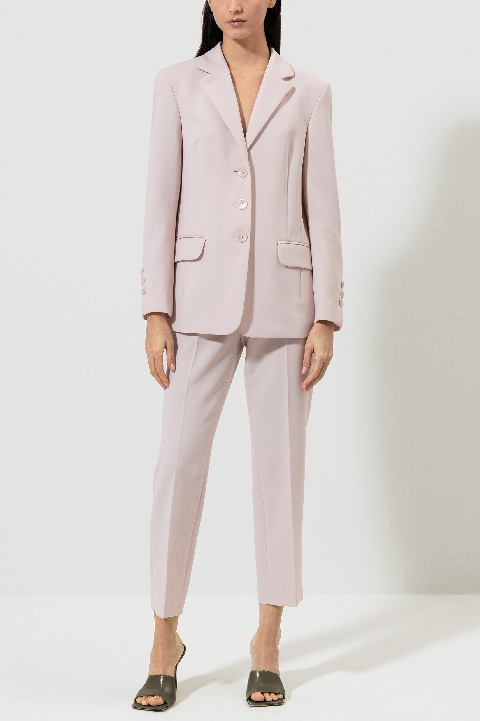 Blazer in Crêpe-Struktur - dusty blush - Standard | Model Front