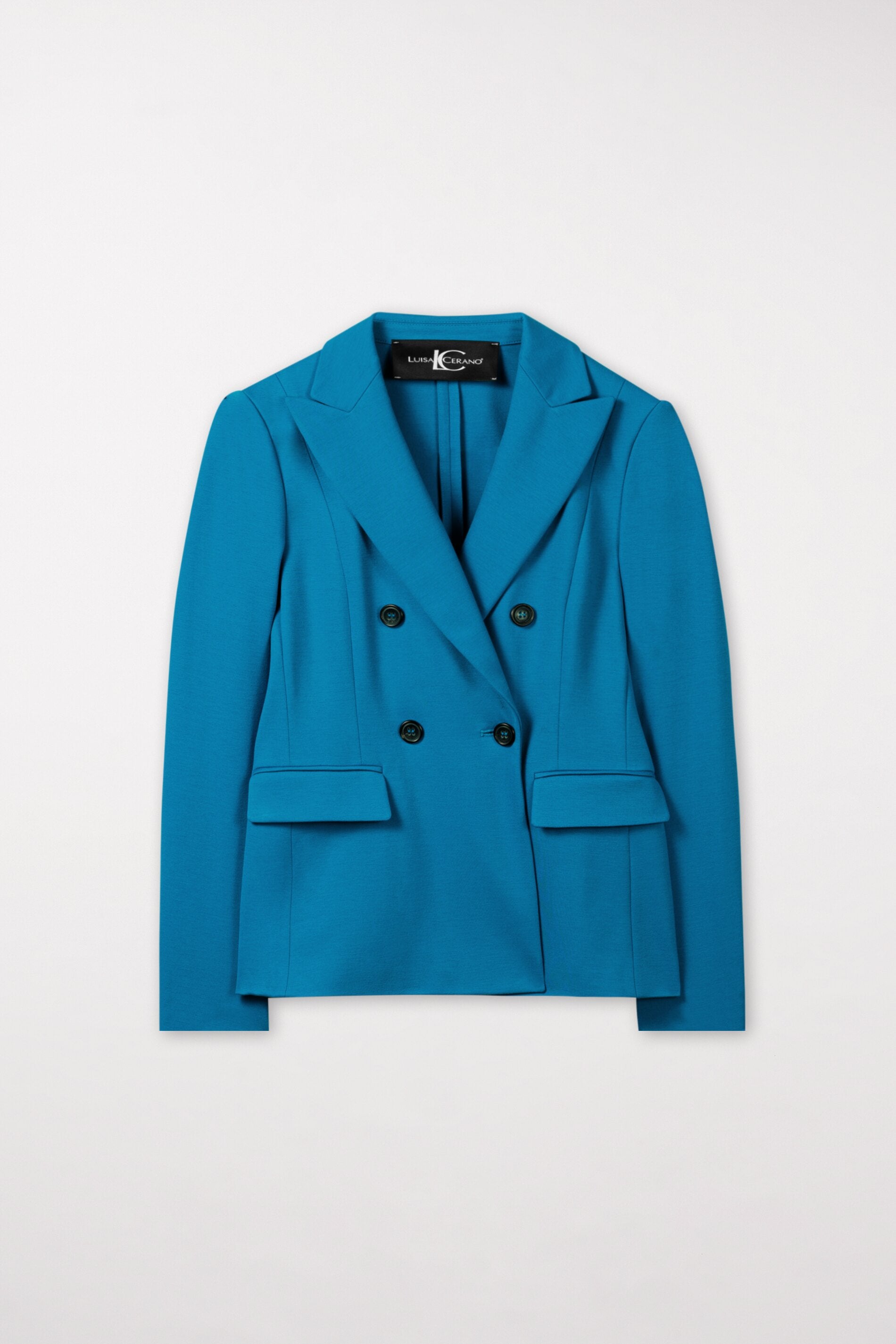 Blazer aus Punto-Milano - deep turquoise - Standard | Artikel Front