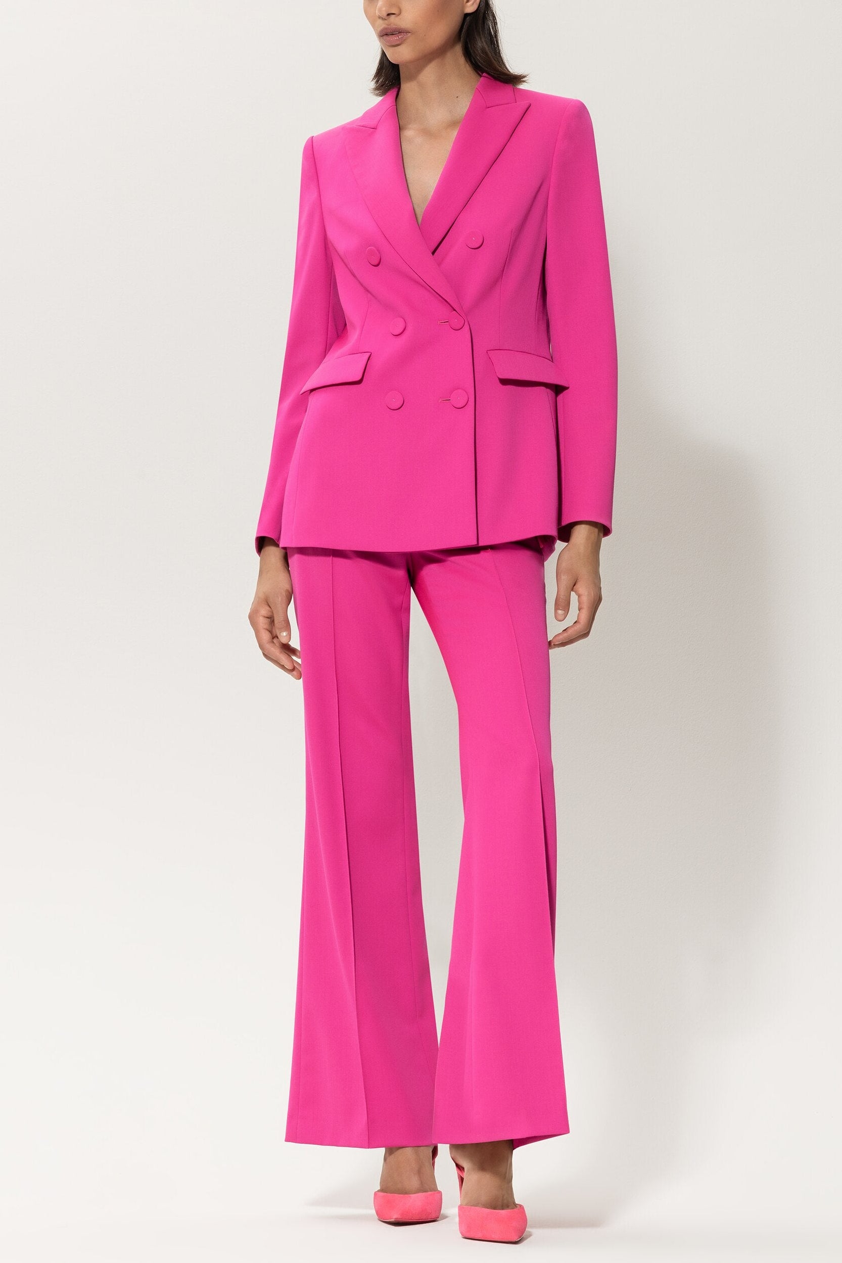 Zweireihiger Blazer - magenta pink - Standard | Model Front