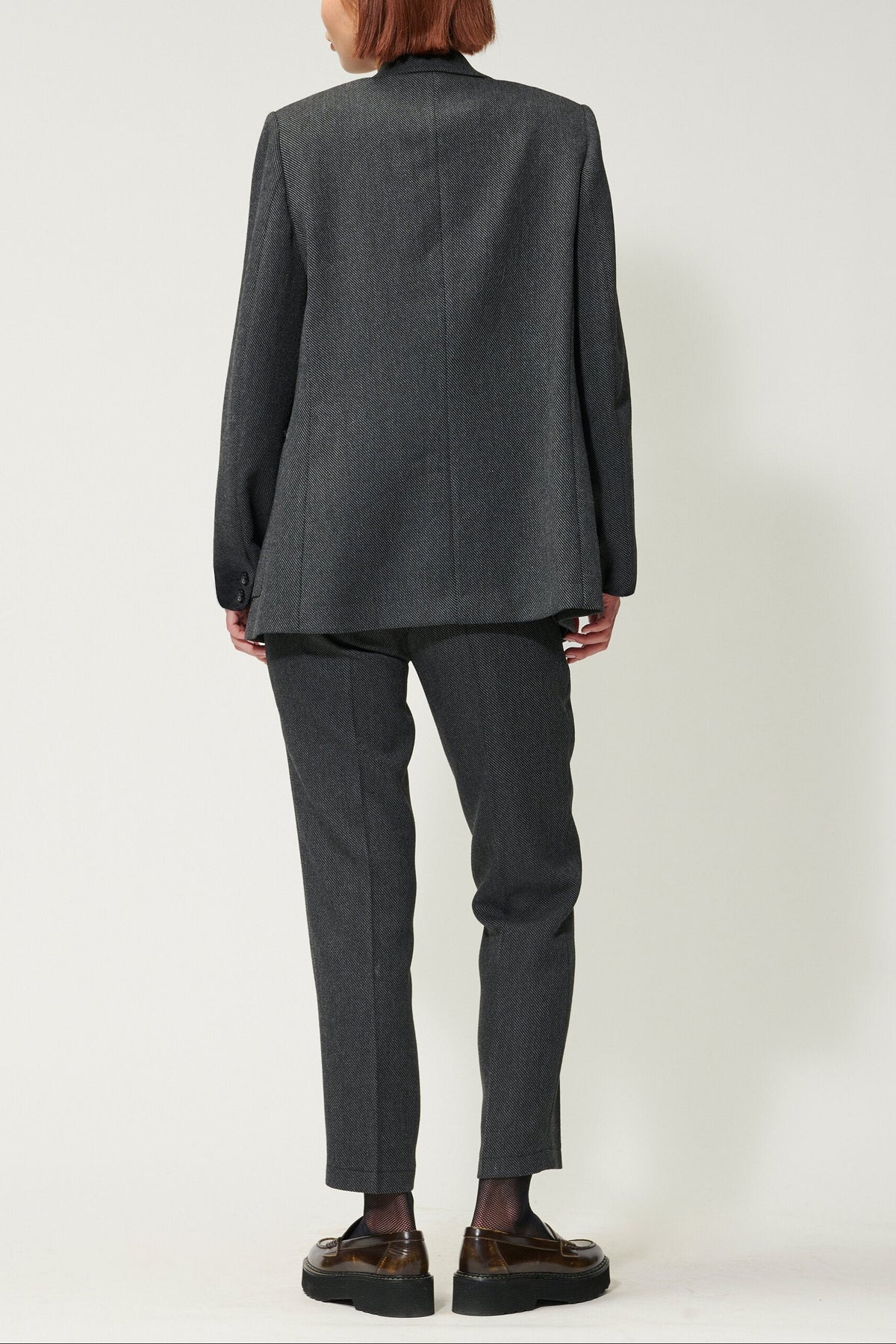 Gabardine-Blazer - anthracite - Standard | Model Rück