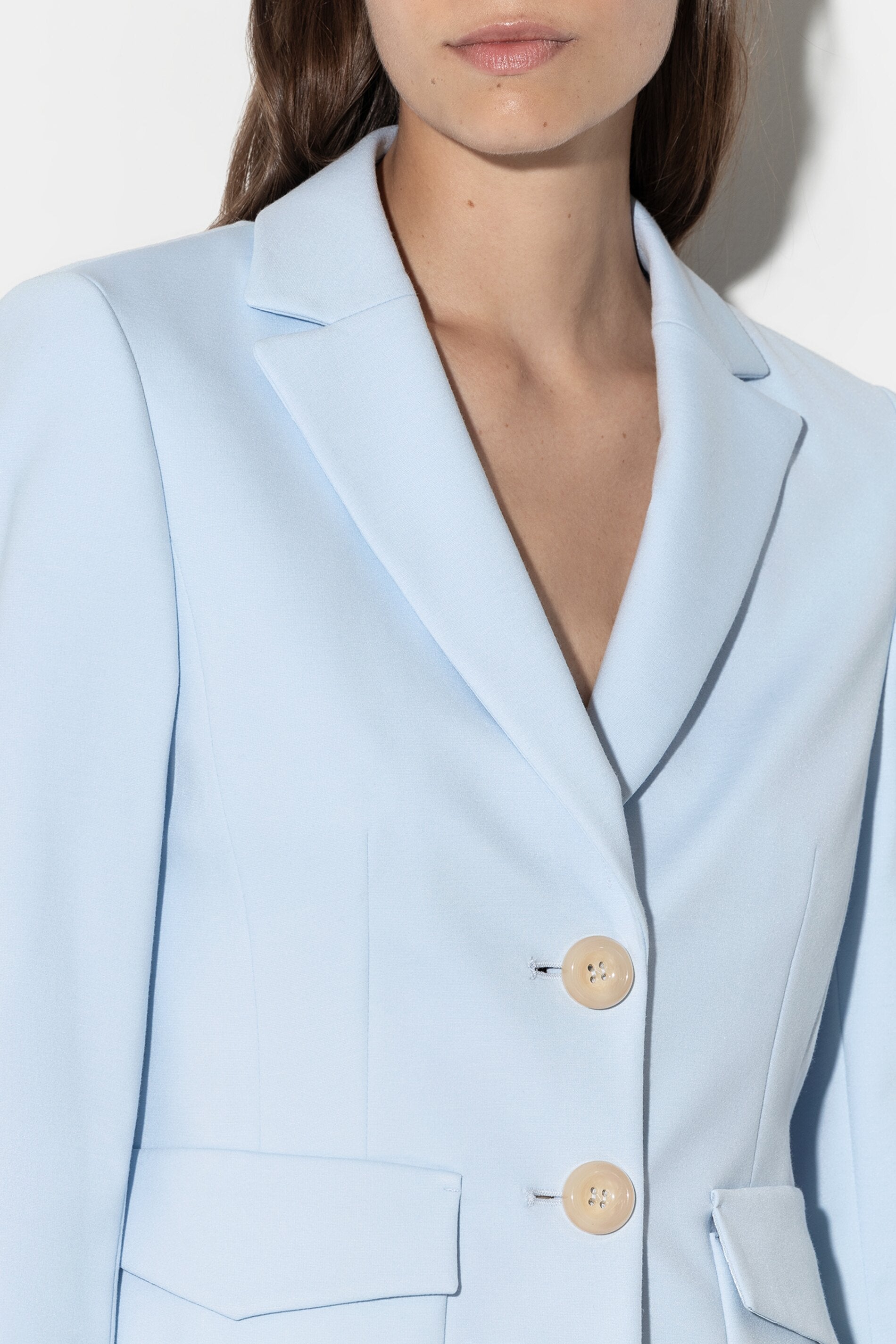 Blazer aus Punto-Milano - sky blue - Standard | Model Detail