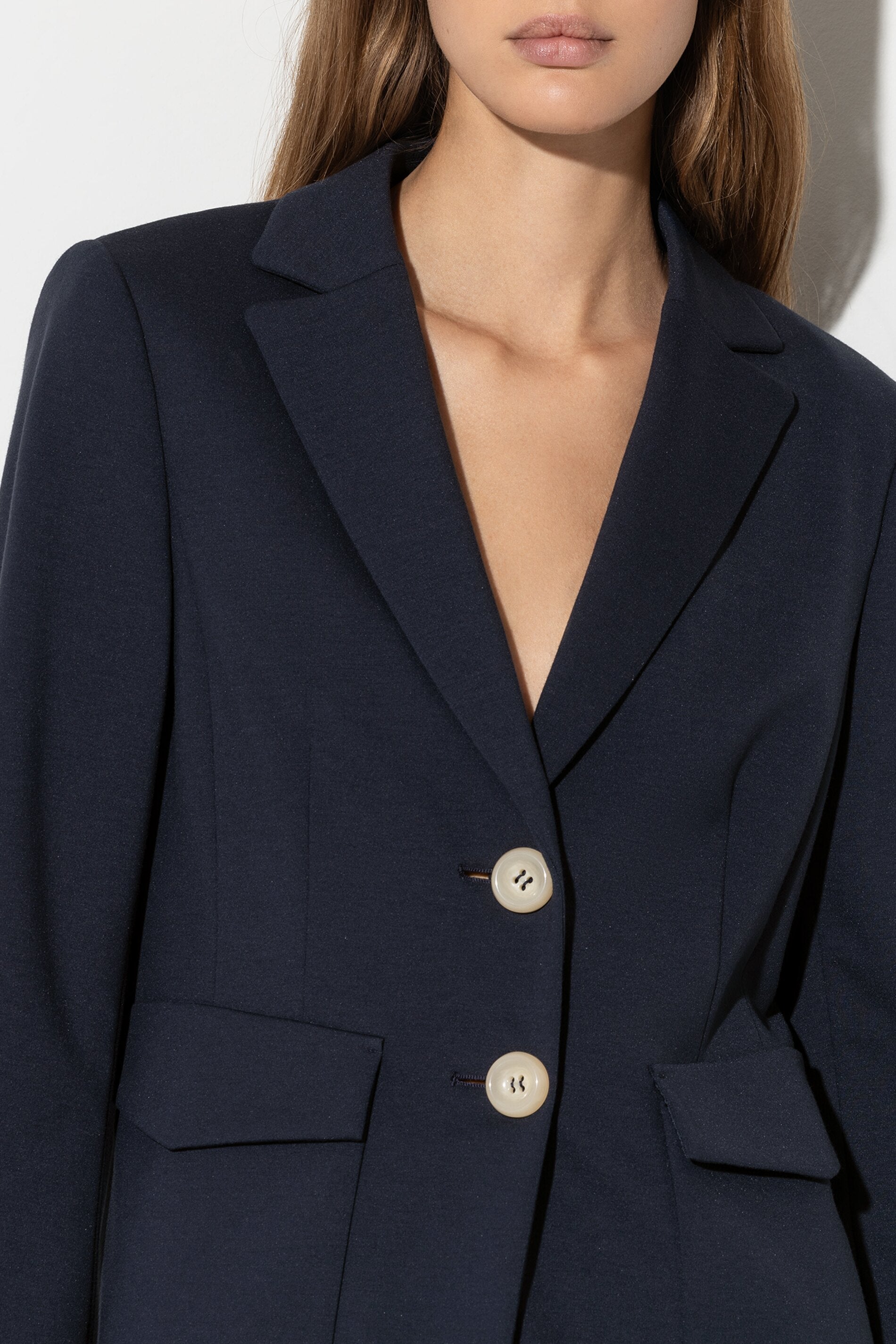 Blazer aus Punto-Milano - dark navy - Standard | Model Detail