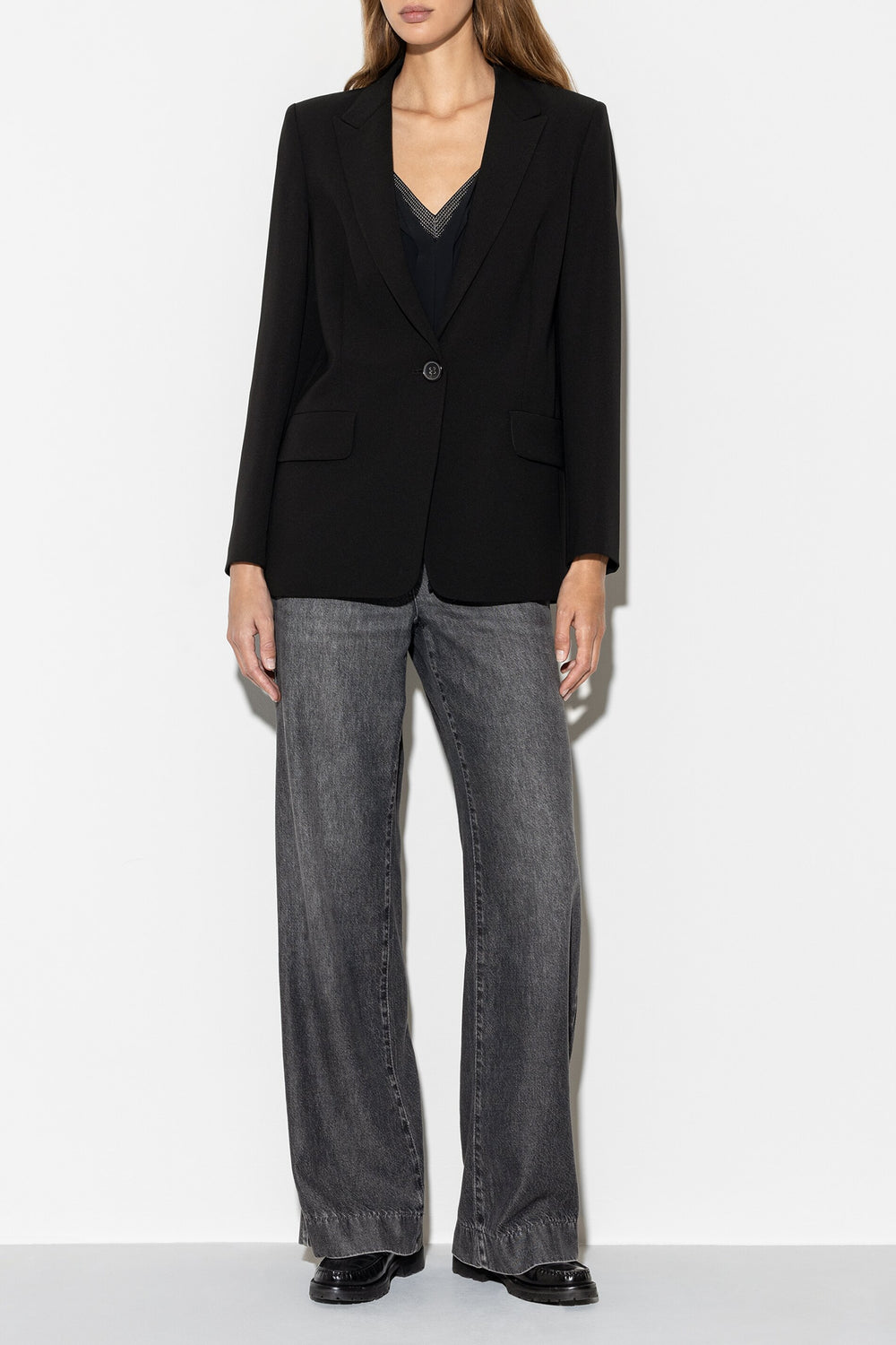 Einknopf-Blazer - deep black - Standard
