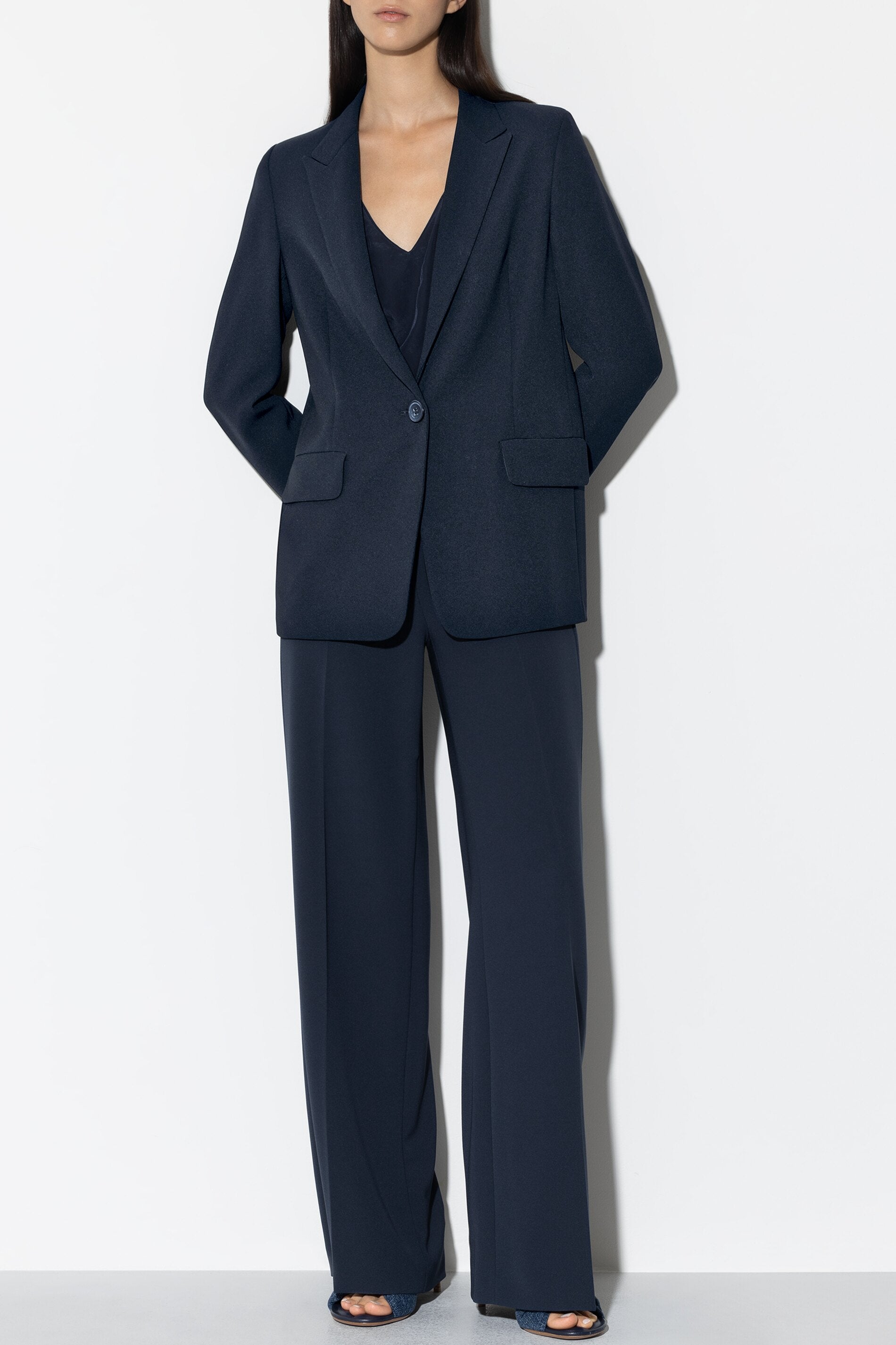Einknopf-Blazer - dark navy - Standard | Model Front