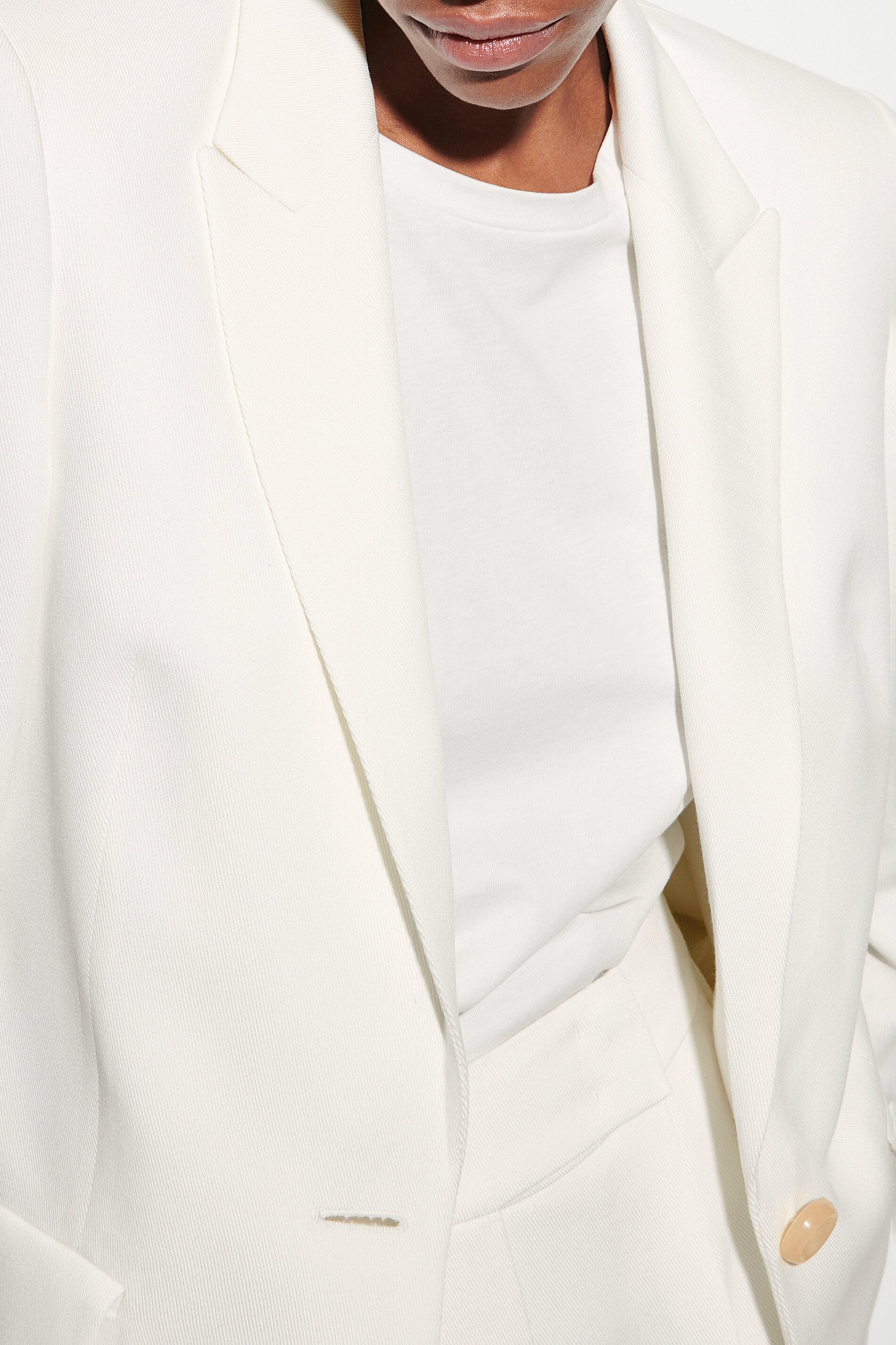 Gabardine-Einknopf-Blazer - milk - Standard | Model Detail