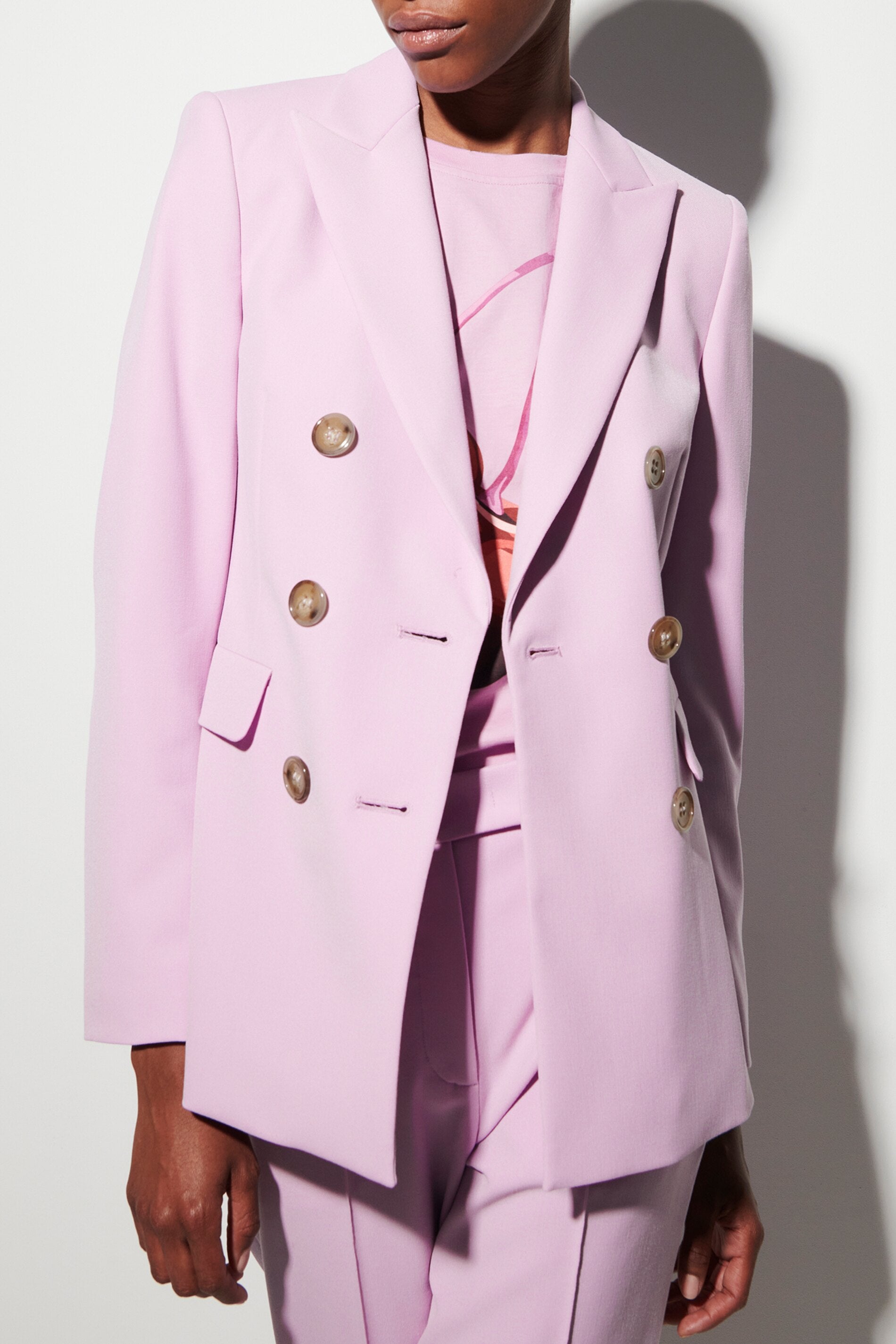 Zweireihiger Blazer - faded lavender - Standard | Model Front