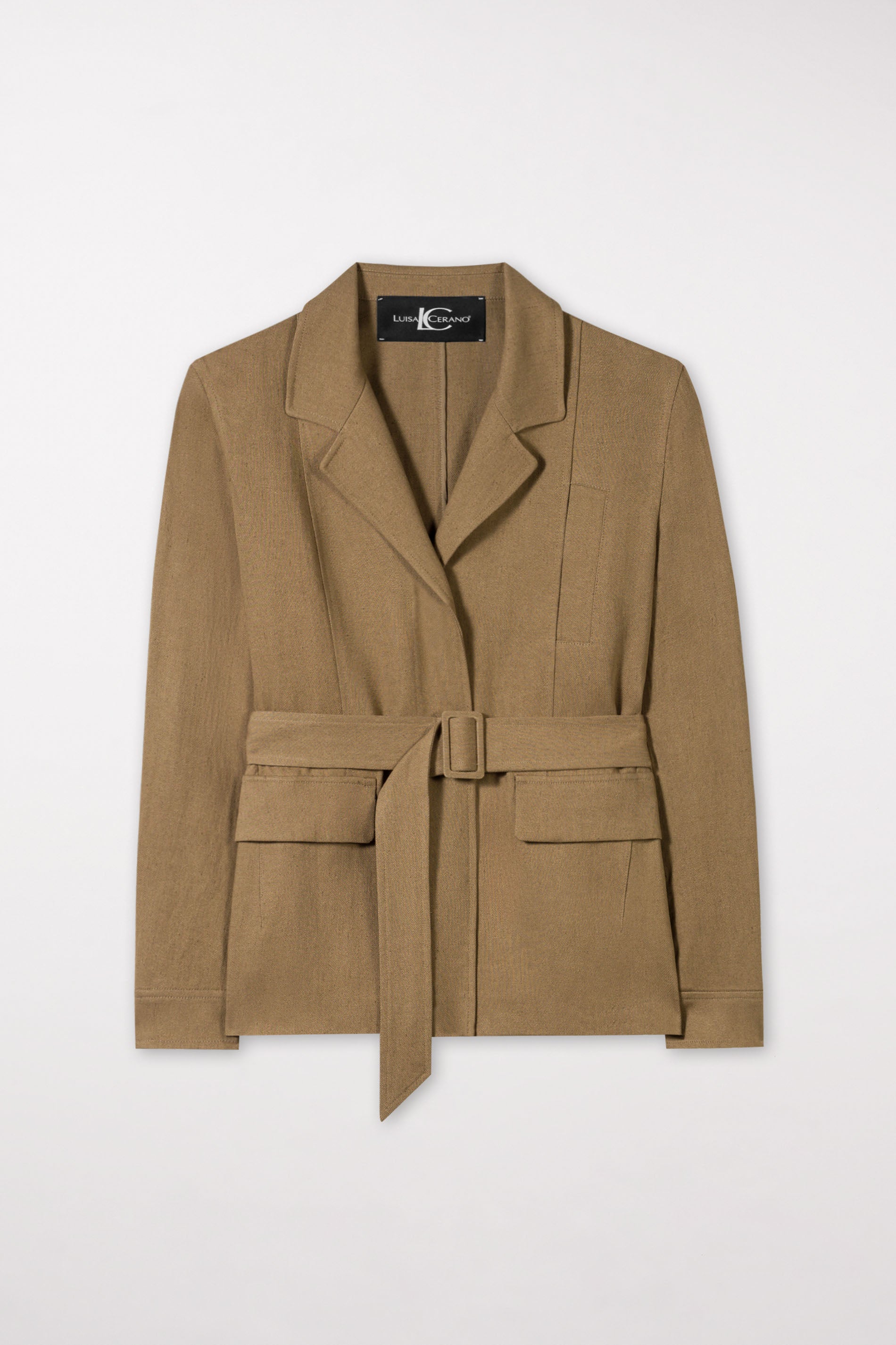 Blazerjacke aus Leinen-Mix - tobacco - Standard | Artikel Front