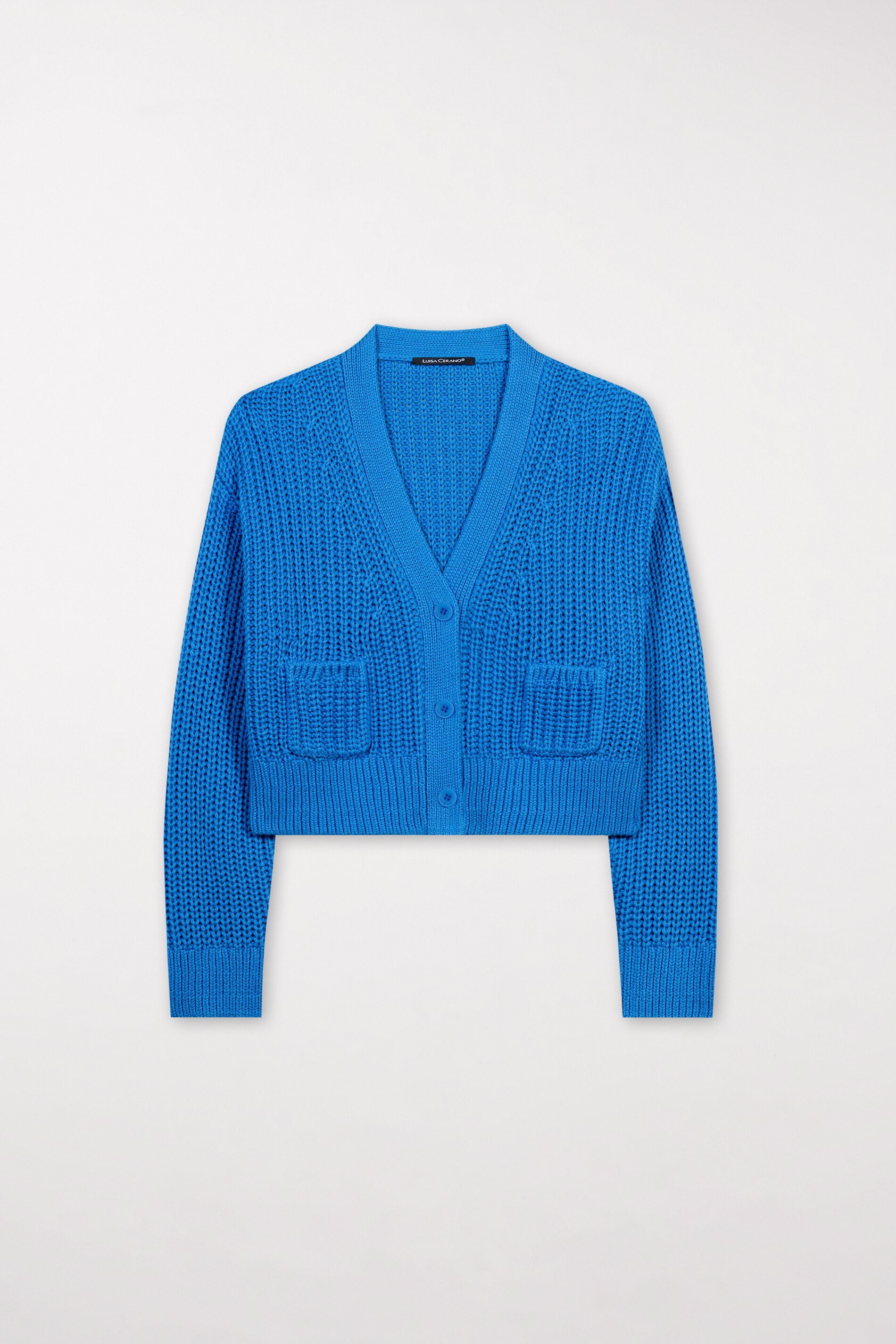 Cardigan in Rippstrick - azur - Standard | Artikel Front