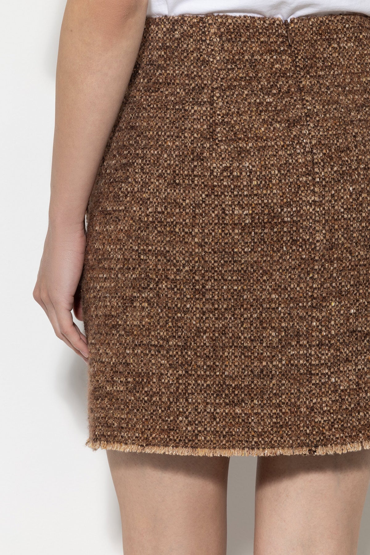 Minirock mit Metallic-Effekt - hazelnut - Standard | Model Detail