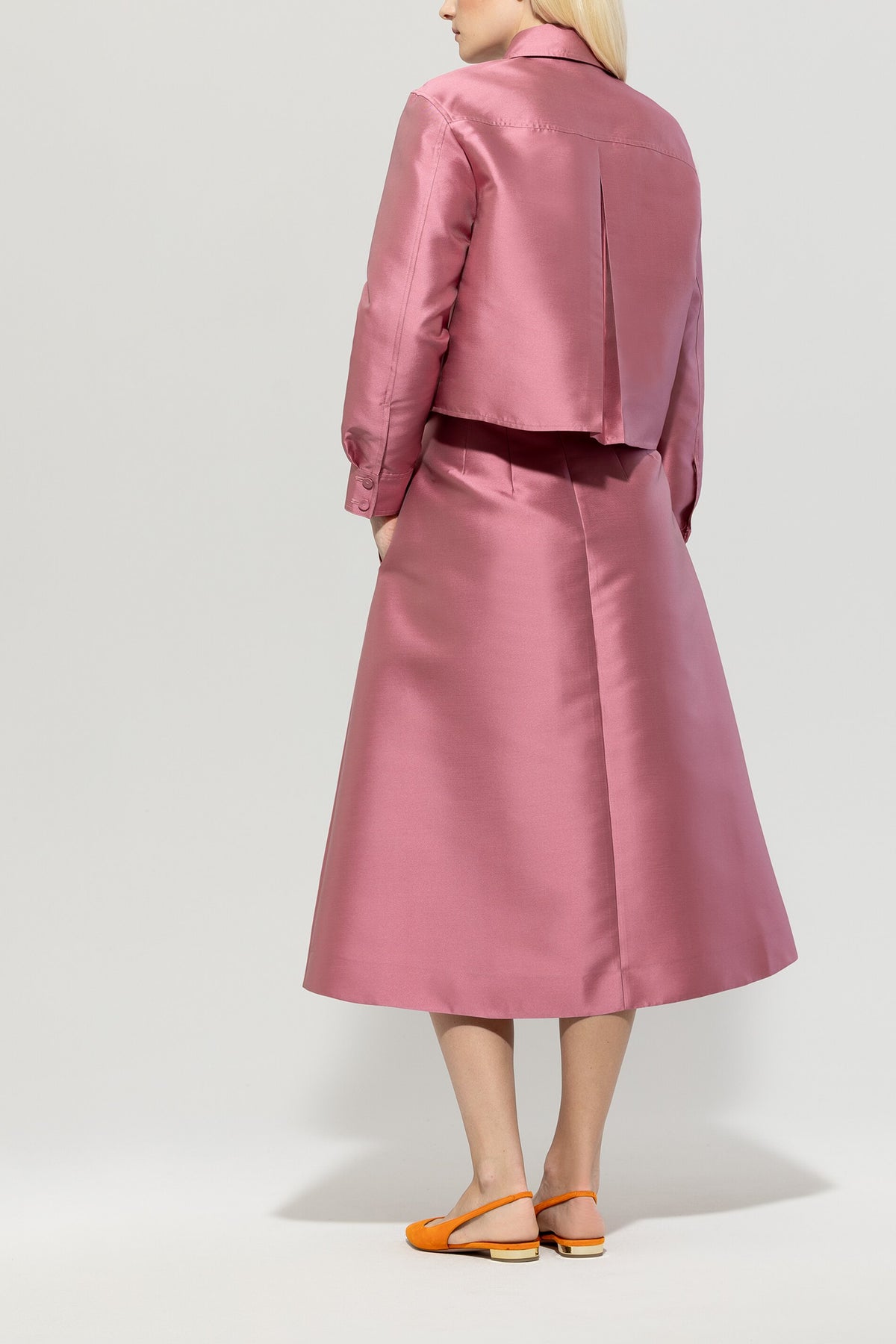 Twill-Midirock - cherry blossom - Standard | Model Rück