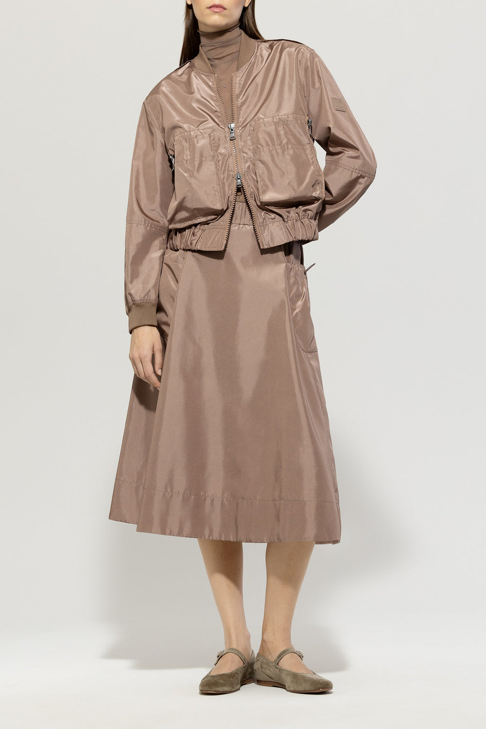 Taffeta skirt - mushroom - Standard