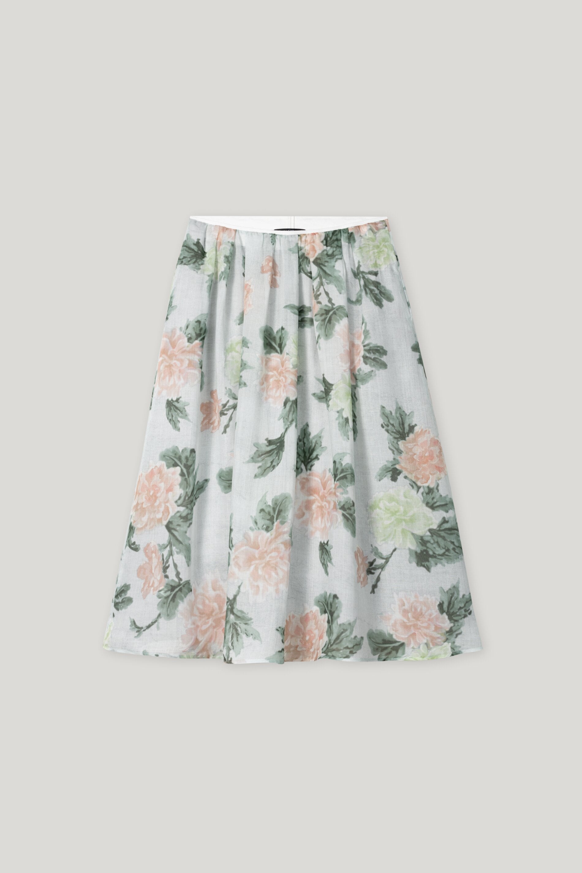 Ramie-Rock mit Flower-Print - multi - Standard | Artikel Front
