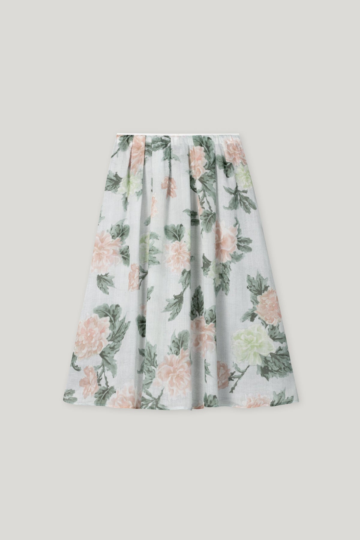 Ramie-Rock mit Flower-Print - multi - Standard | Artikel Rück