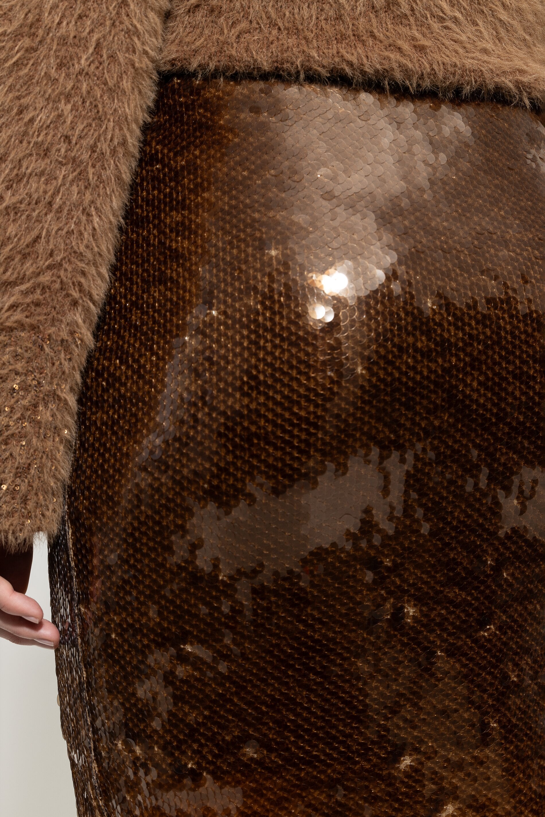 Minirock mit Pailletten - walnut - Standard | Model Detail