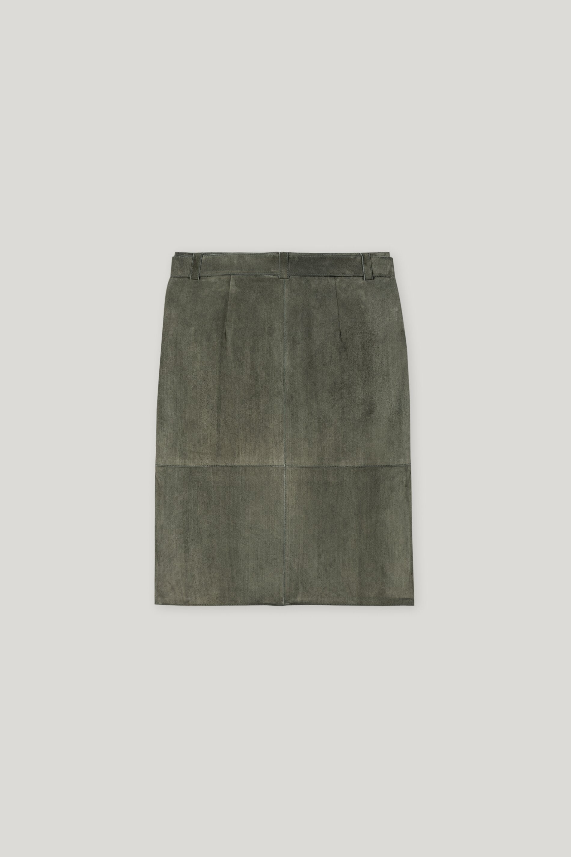 Veloursleder-Cargorock - cool khaki - Standard | Artikel Rück