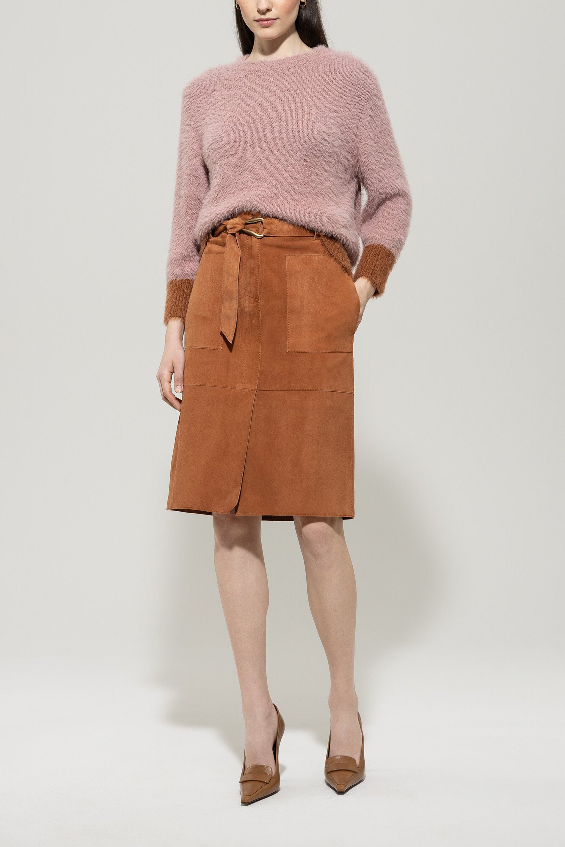 Veloursleder-Cargorock - cinnamon - Standard | Model Front