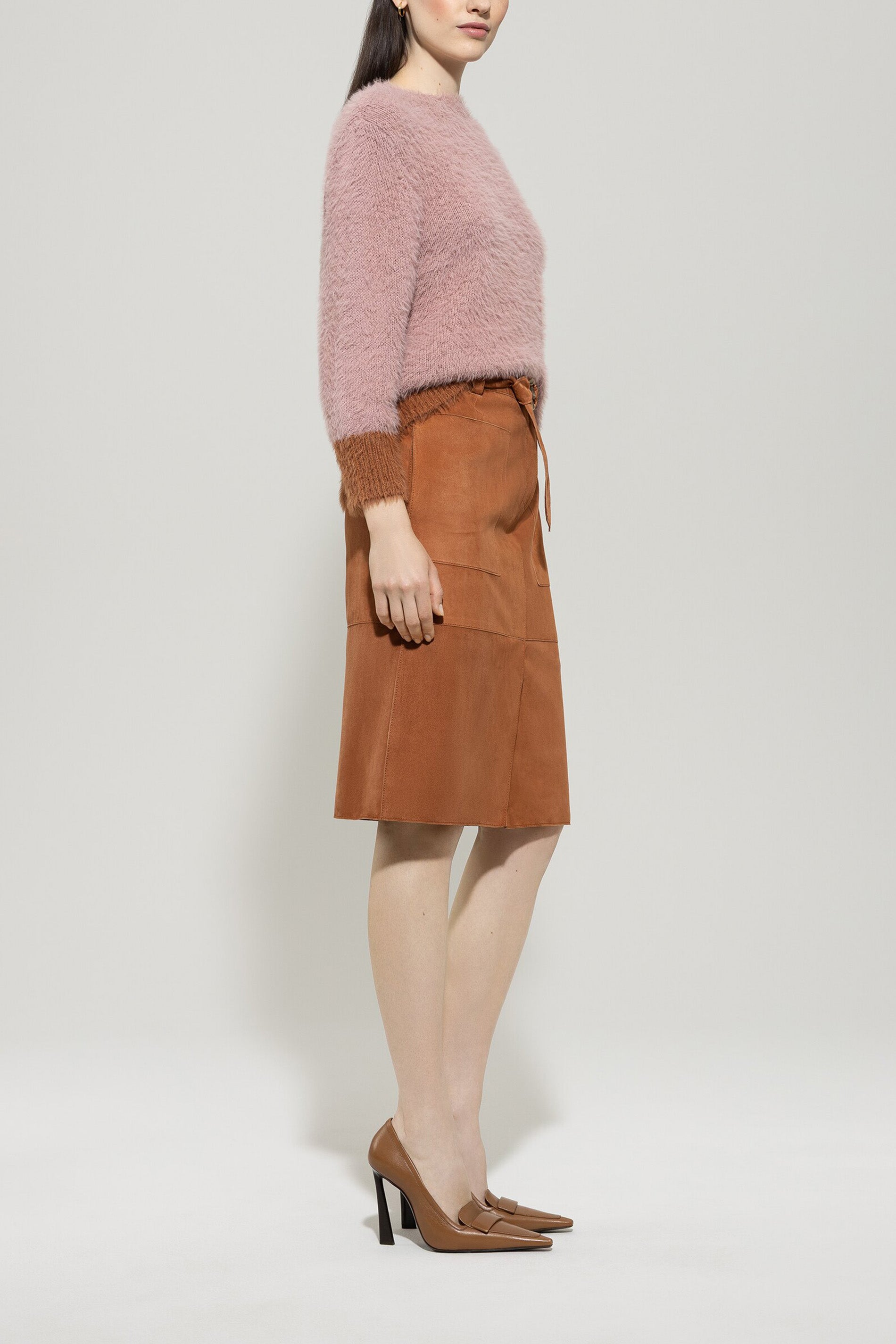 Veloursleder-Cargorock - cinnamon - Standard | Model Seite