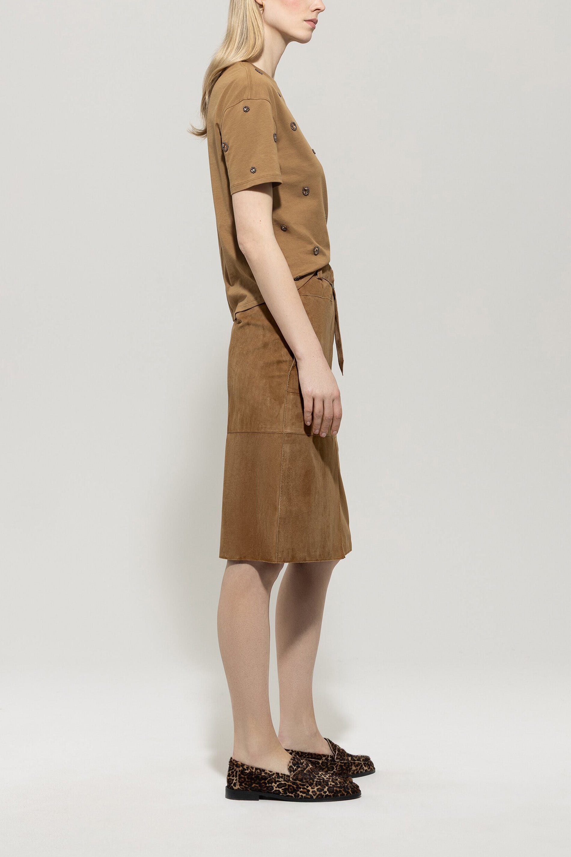 Veloursleder-Cargorock - hanf - Standard | Model Seite