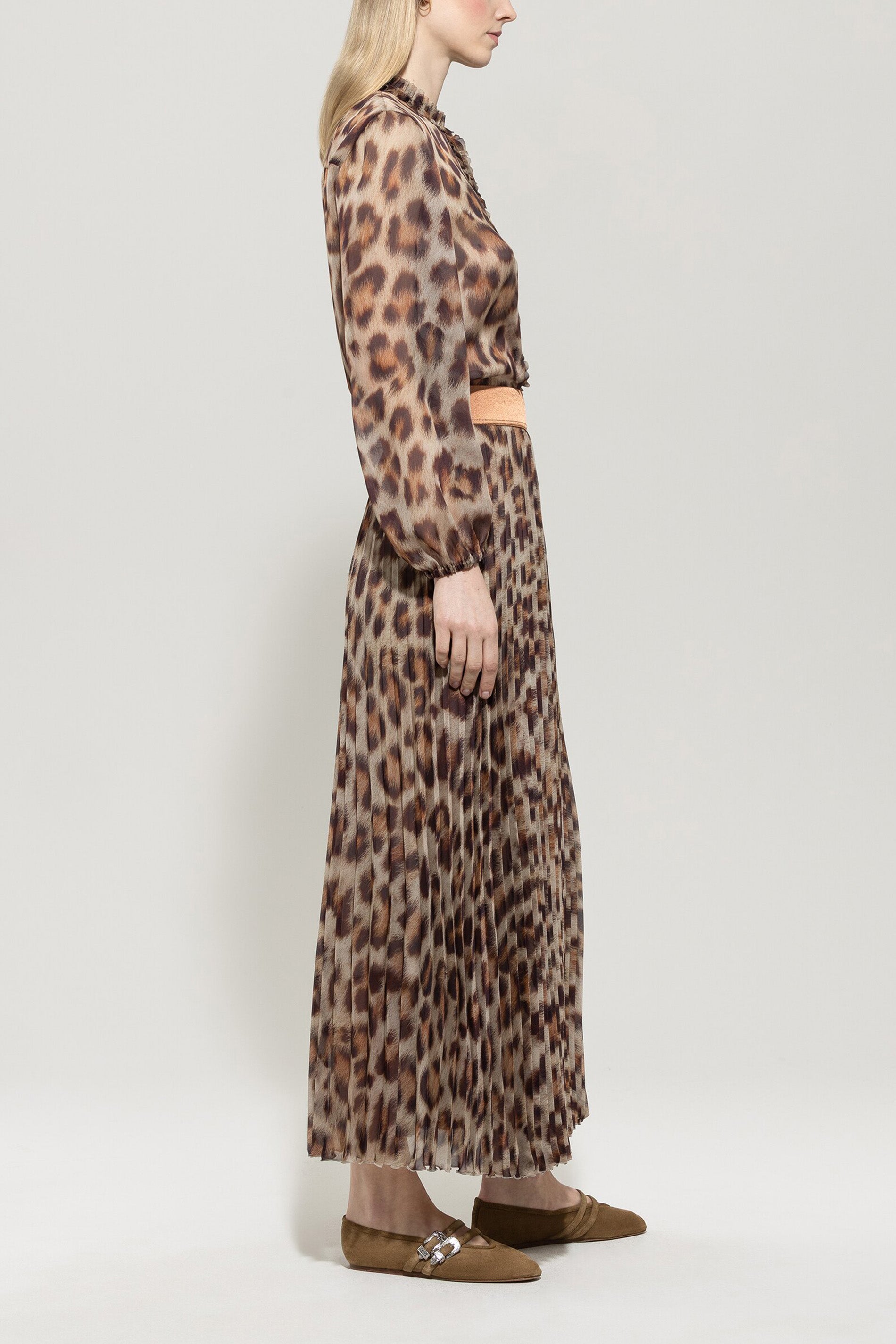 Plissee-Rock mit Animal-Print - multi - Standard | Model Seite