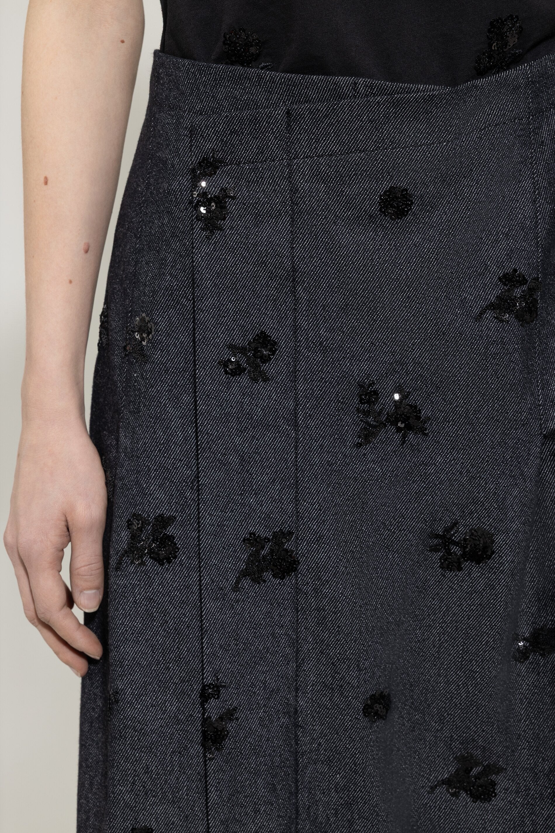 Pailletten-Denim-Rock - dark denim blue - Standard | Model Detail