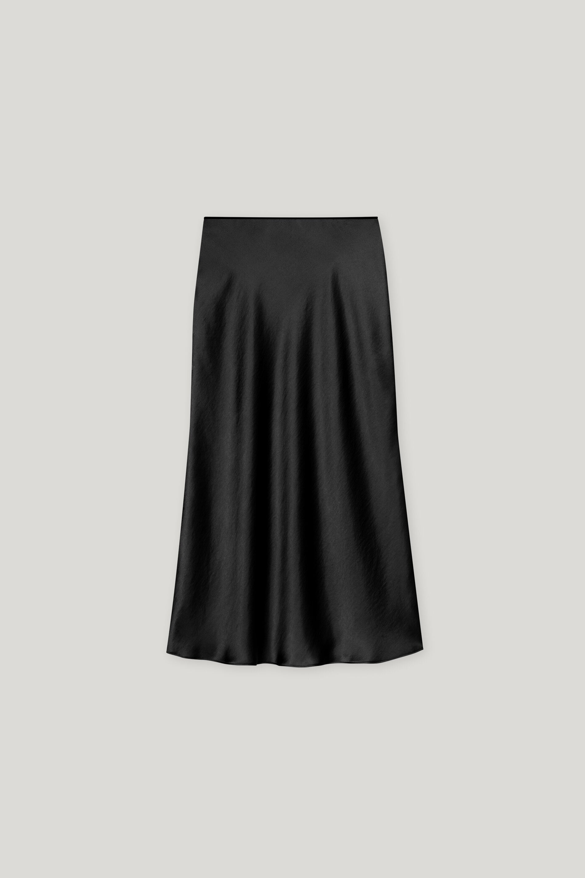 Maxi-Rock in Seiden-Optik - deep black - Standard | Artikel Rück