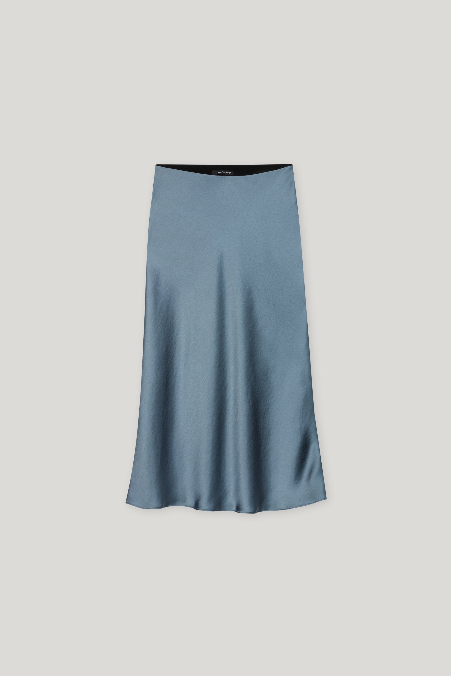 Maxi-Rock in Seiden-Optik - greyish blue - Standard | Artikel Front