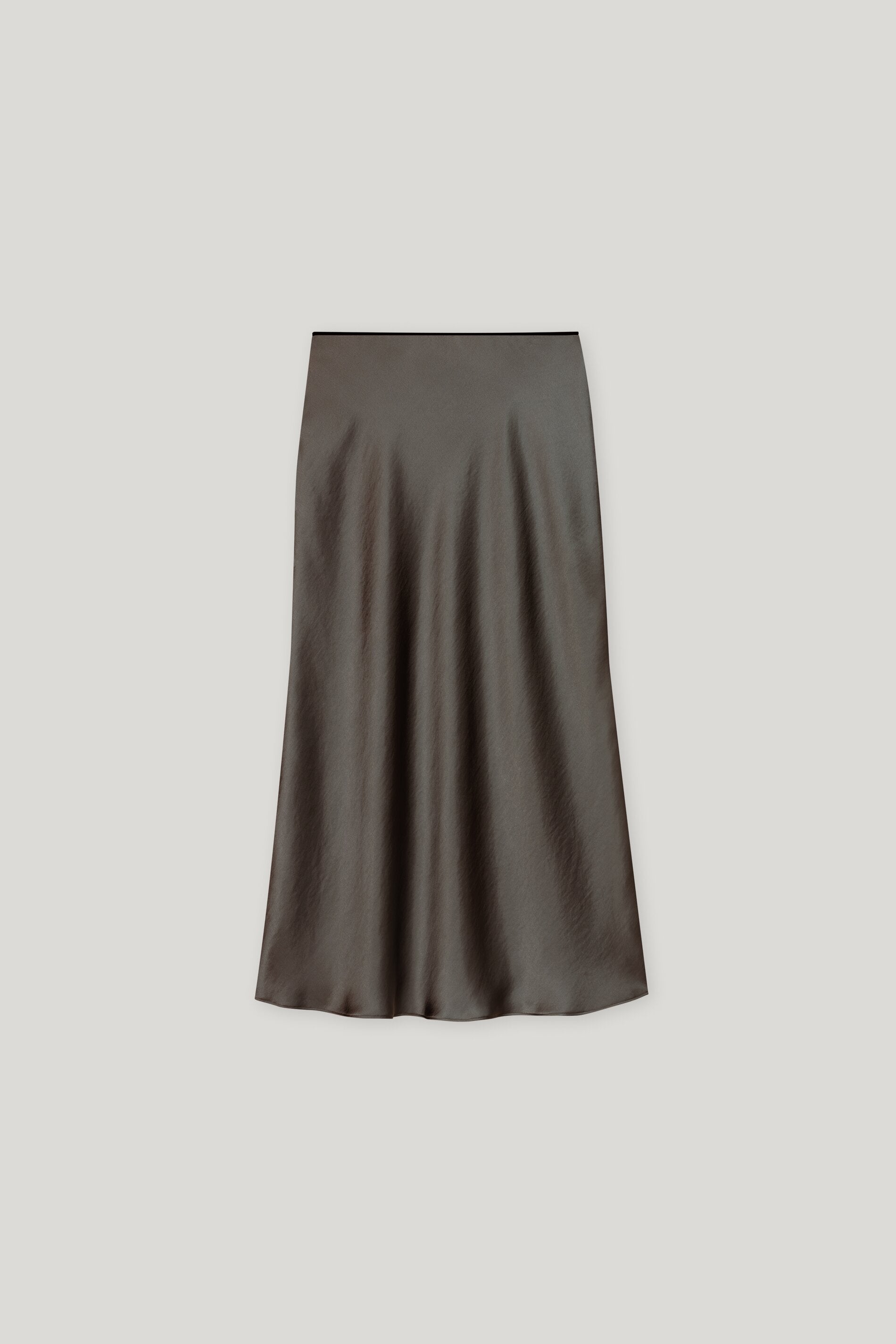 Maxi-Rock in Seiden-Optik - cool khaki - Standard | Artikel Rück