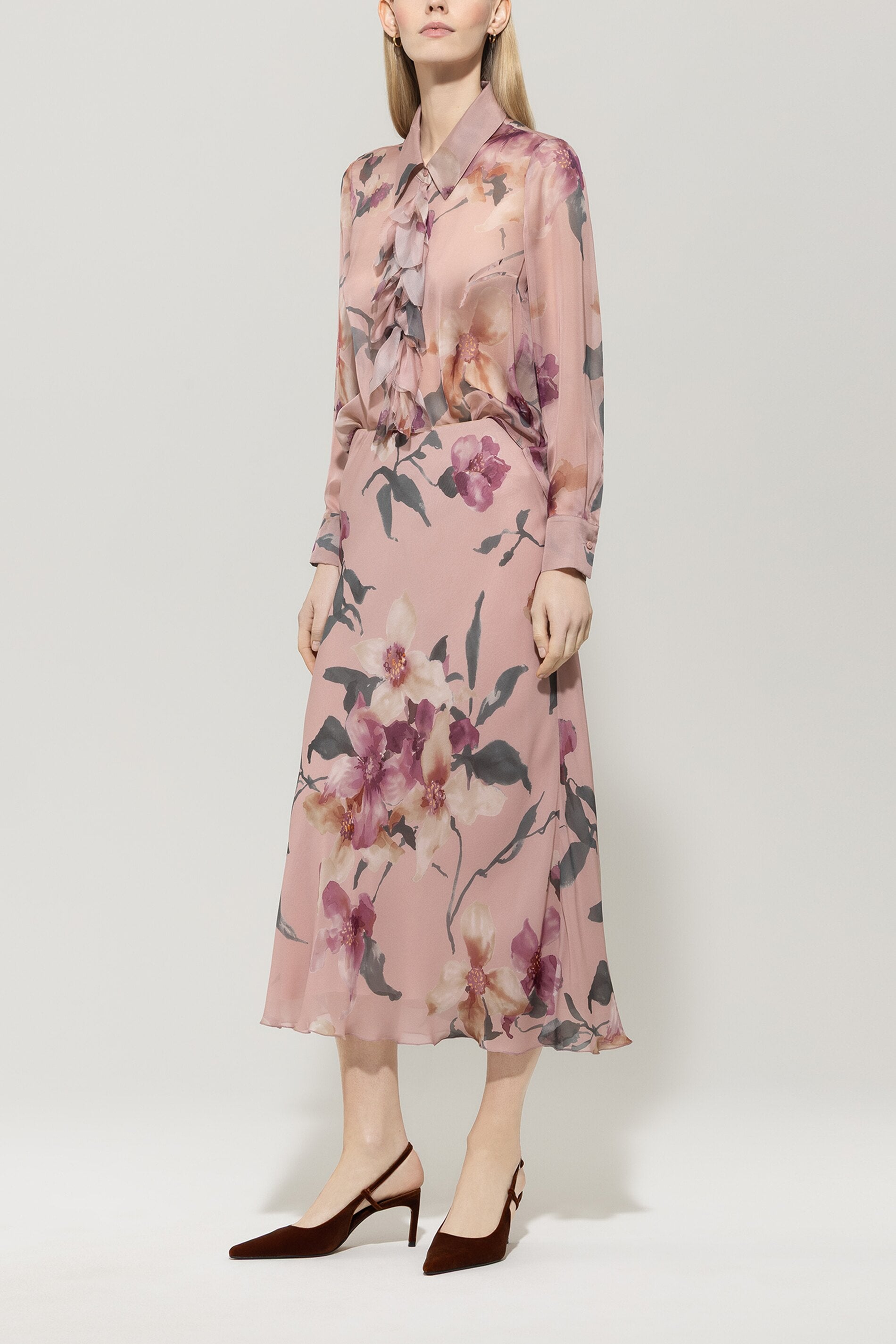 Rock mit Flower-Print - multi - Standard | Model Front