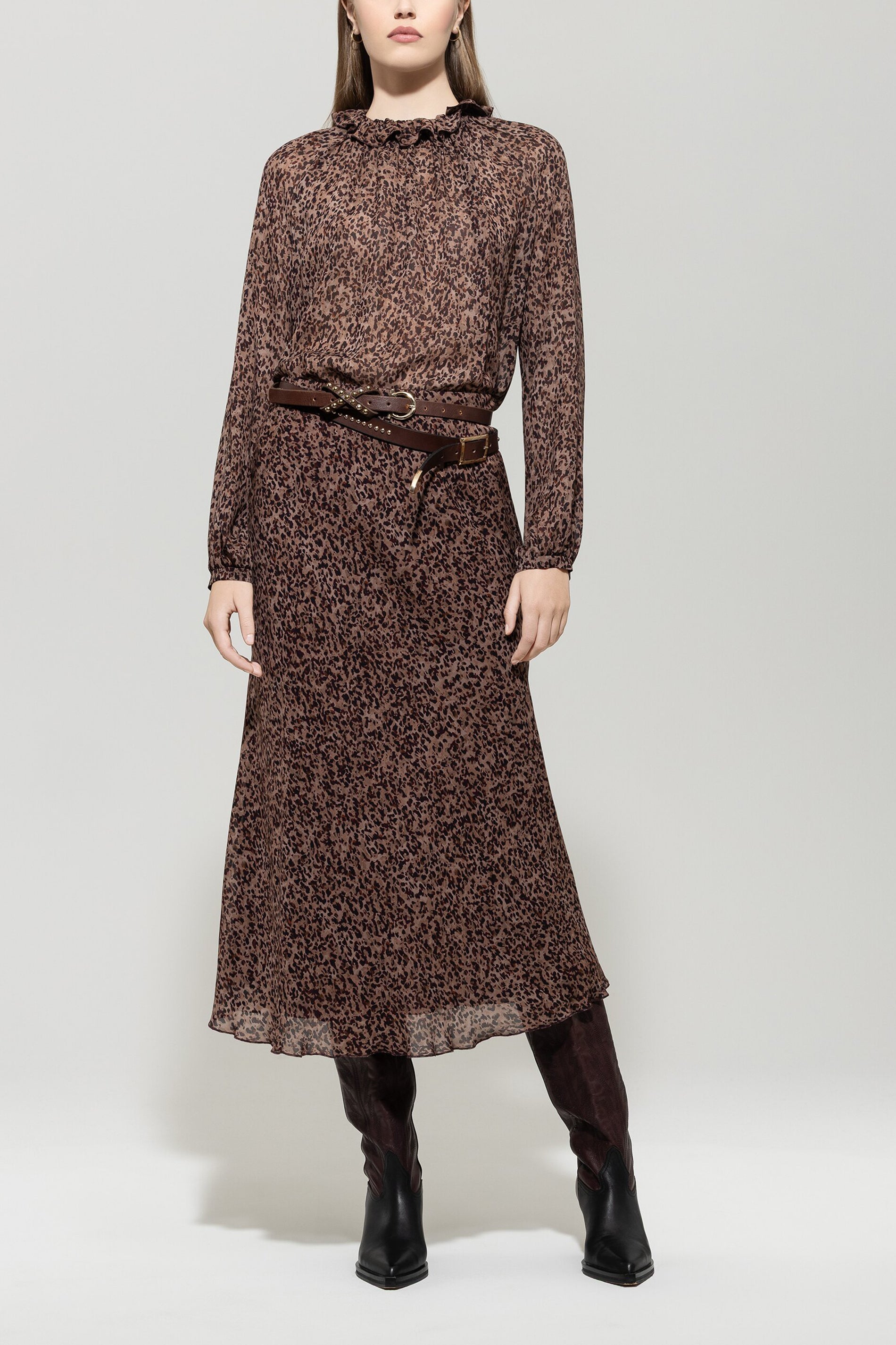 Midirock mit Baby-Animal-Print - multi - Standard | Model Front