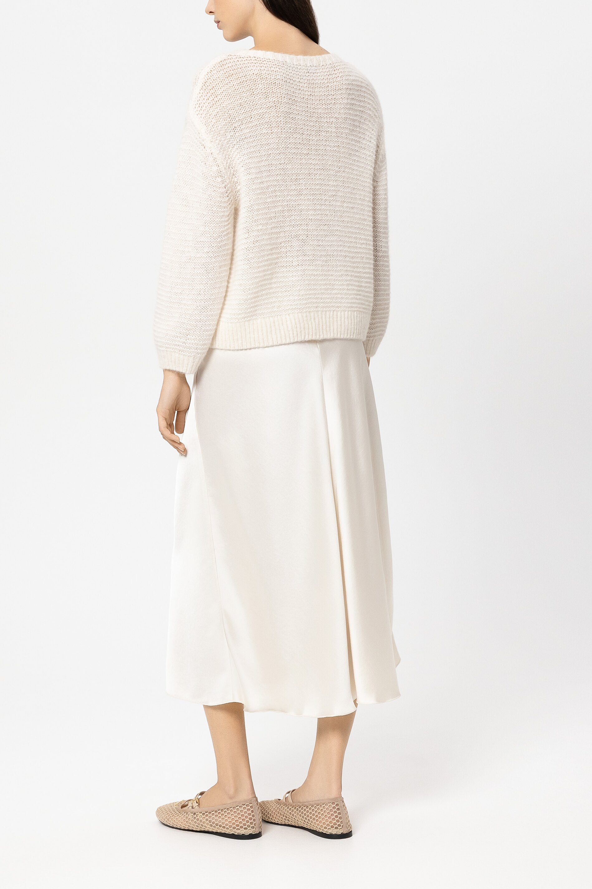 Satin-Rock - cream - Standard | Model Rück