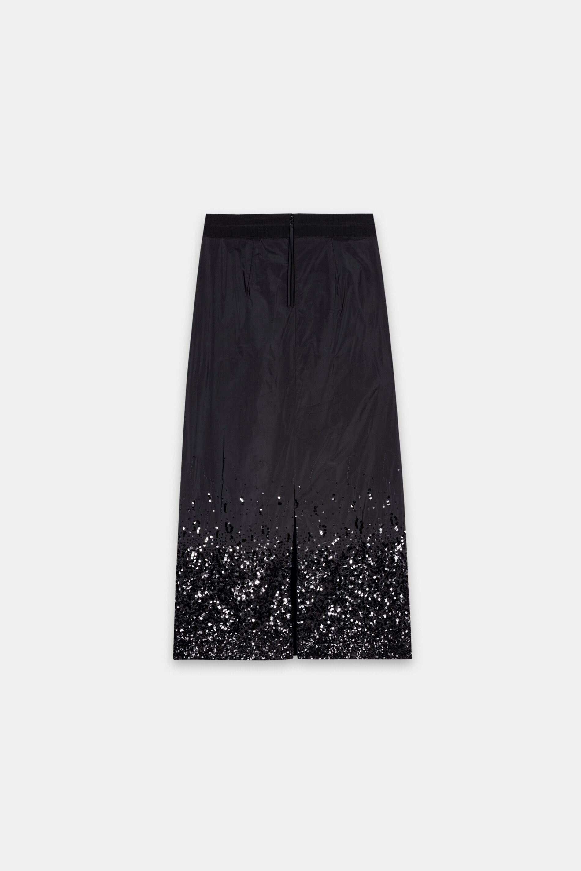 Pailetten-Taft-Rock - black - Standard | Artikel Rück