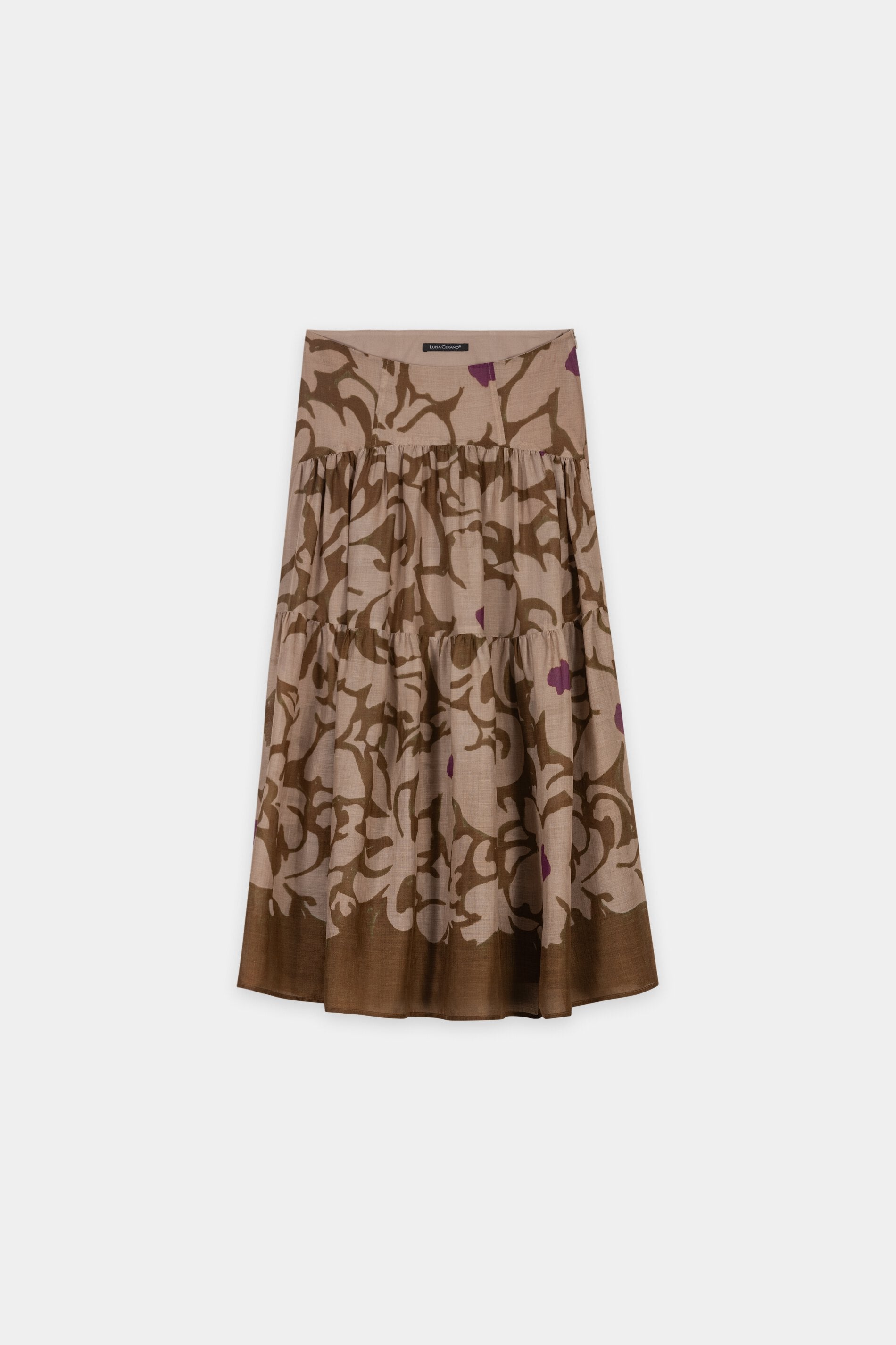 Maxi-Rock mit Flower-Print - light terracotta / multi - Standard | Artikel Front
