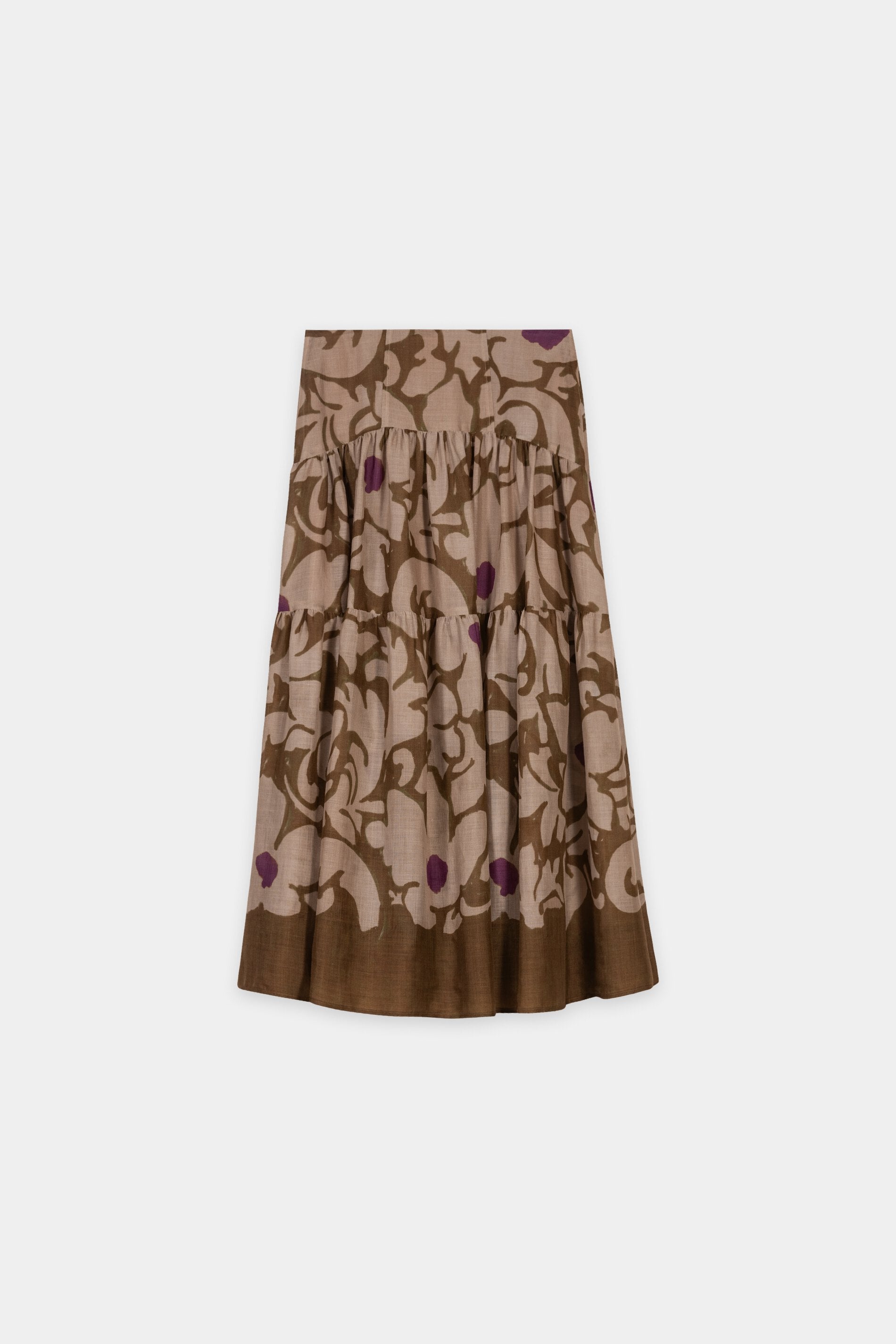 Maxi-Rock mit Flower-Print - light terracotta / multi - Standard | Artikel Rück