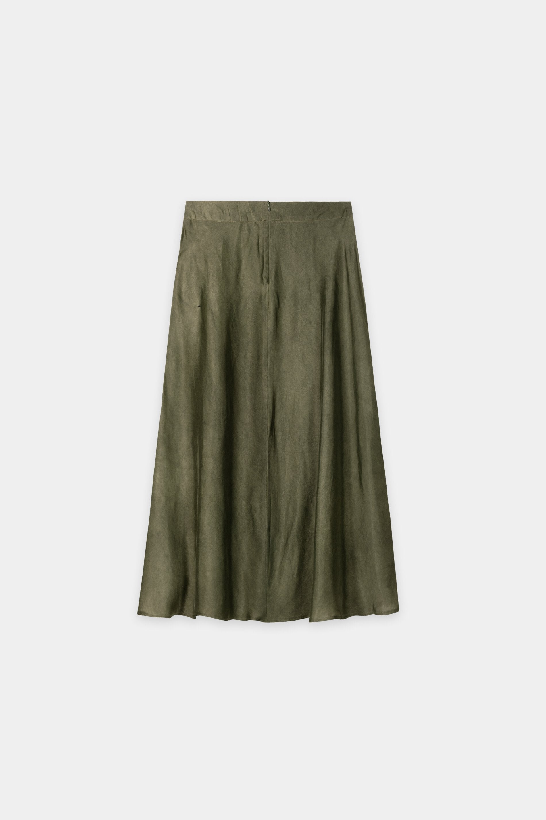 Maxirock aus Seiden-Mix - khaki - Standard | Artikel Rück