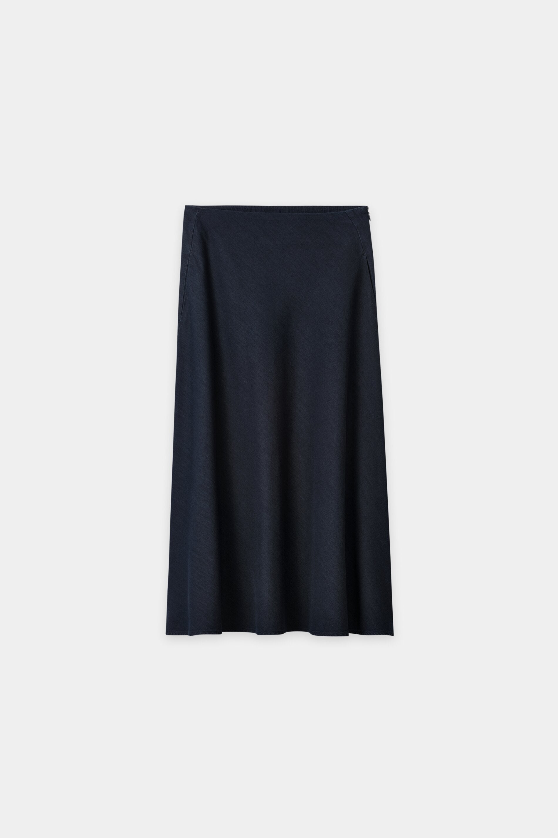 Denim-Rock in A-Linie - washed denim blue - Standard | Artikel Front