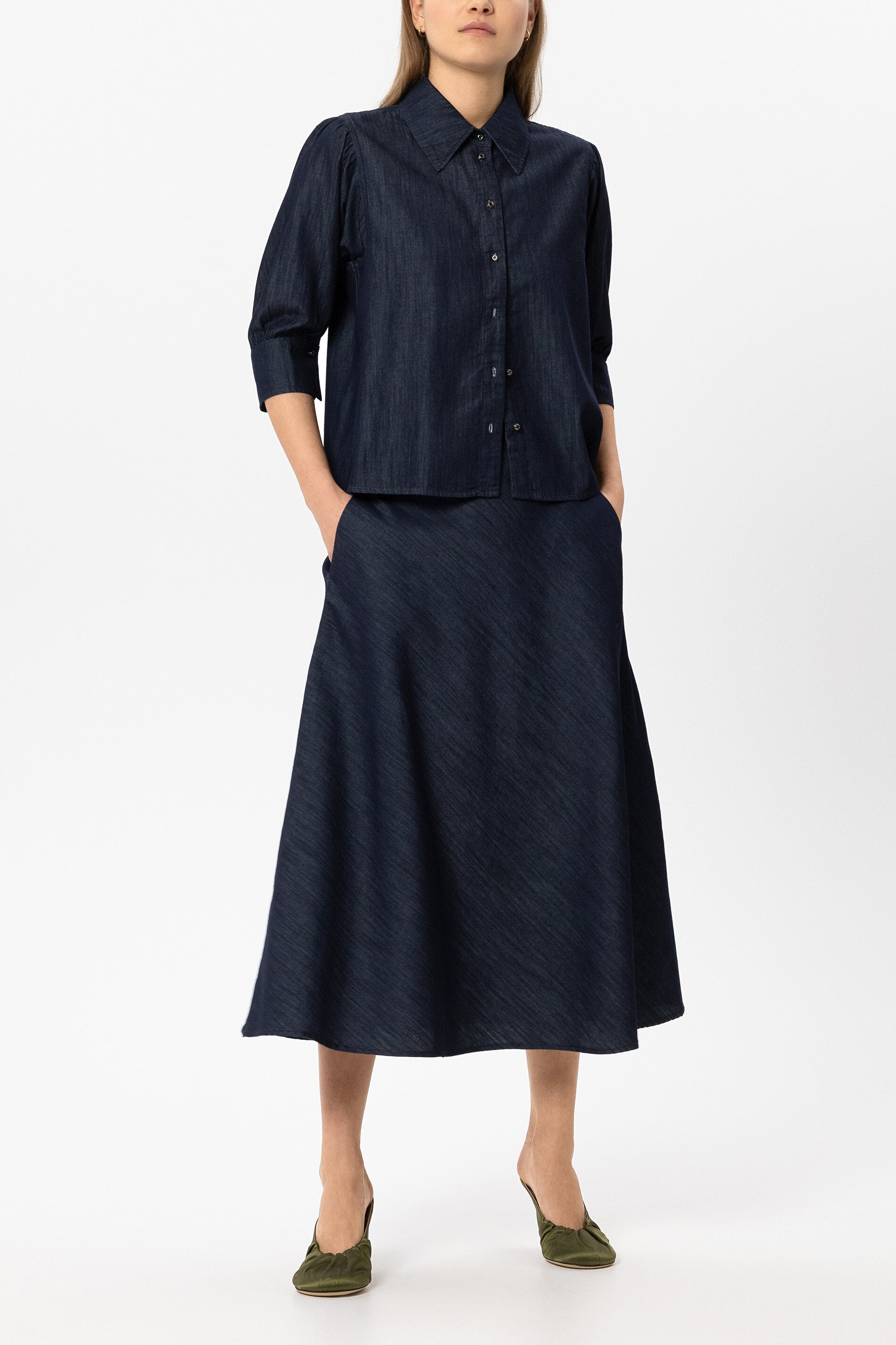 Denim-Rock in A-Linie - denim blue - Standard