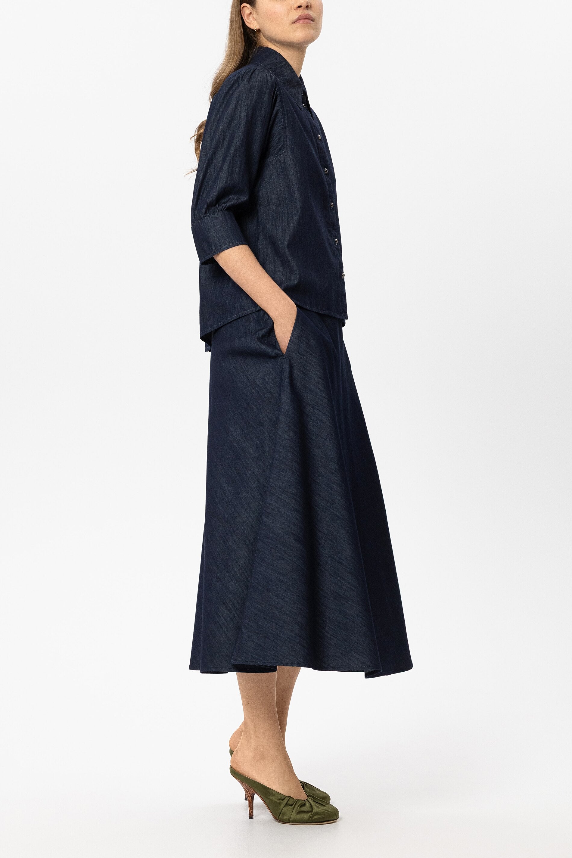 Denim-Rock in A-Linie - denim blue - Standard