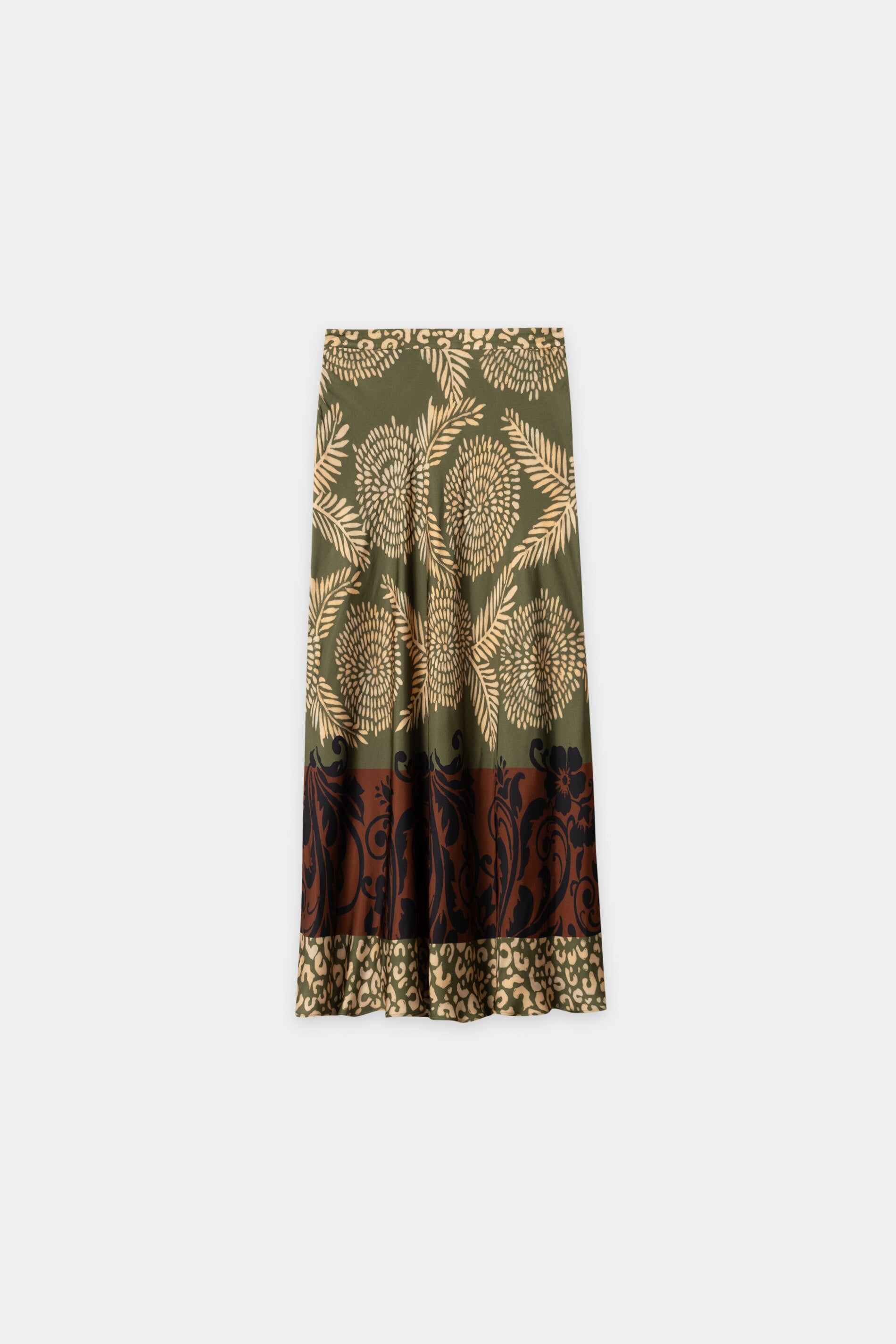 Maxi-Rock mit Leaf-Print - multi - Standard | Artikel Rück