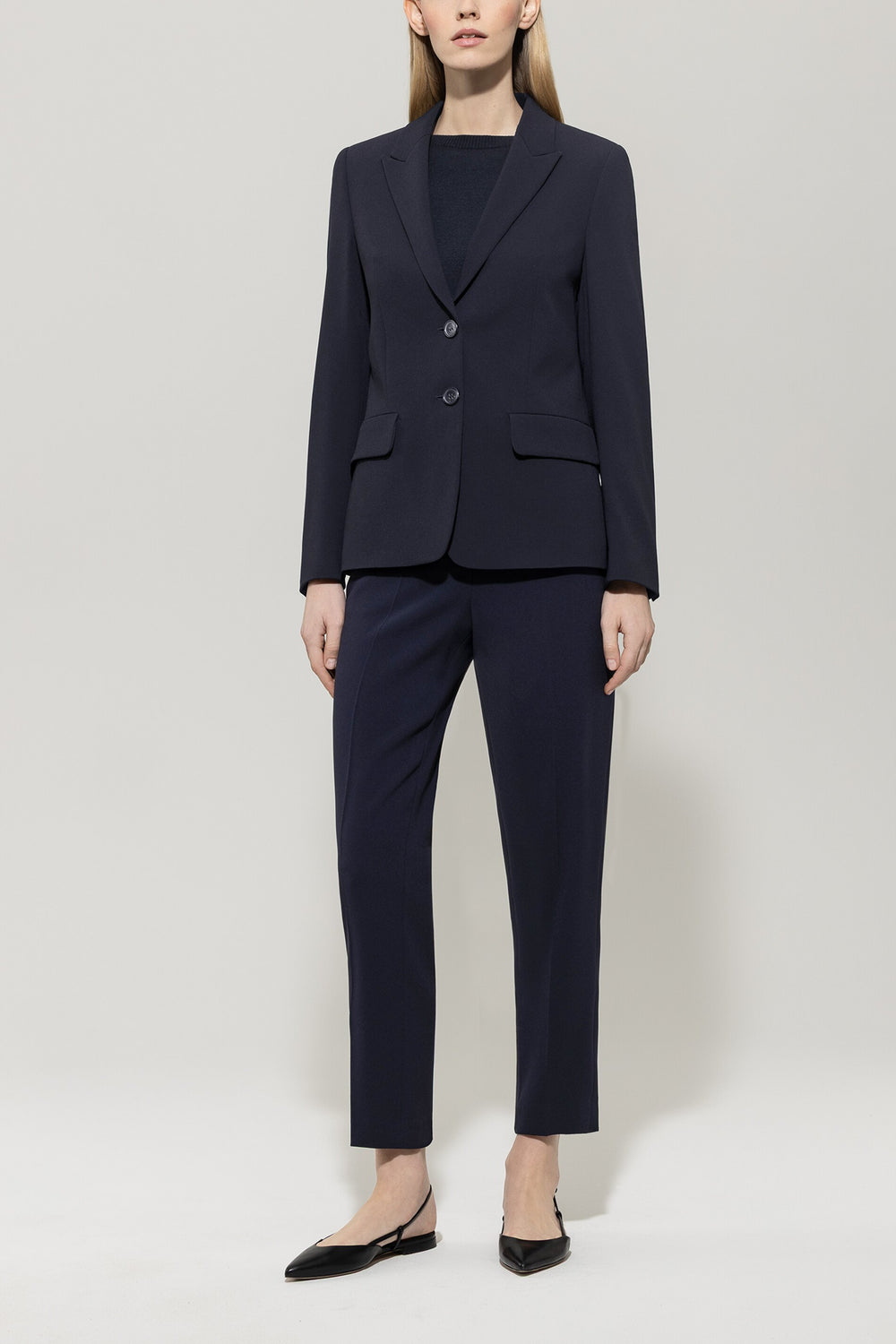 Pantalon conique en techno-sablé - dark navy - Standard