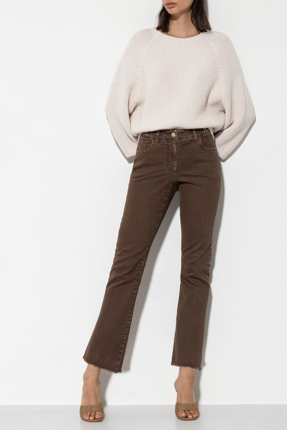 Authentic twill denim - hazelnut - without motif