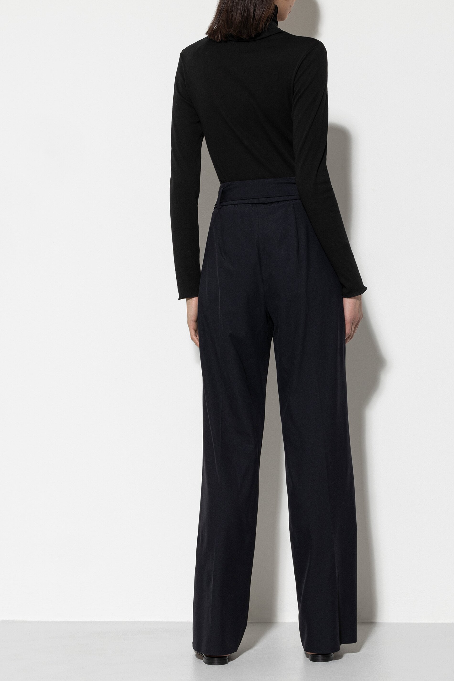 Softshell-Wideleg-Pants - black - Standard | Model Rück