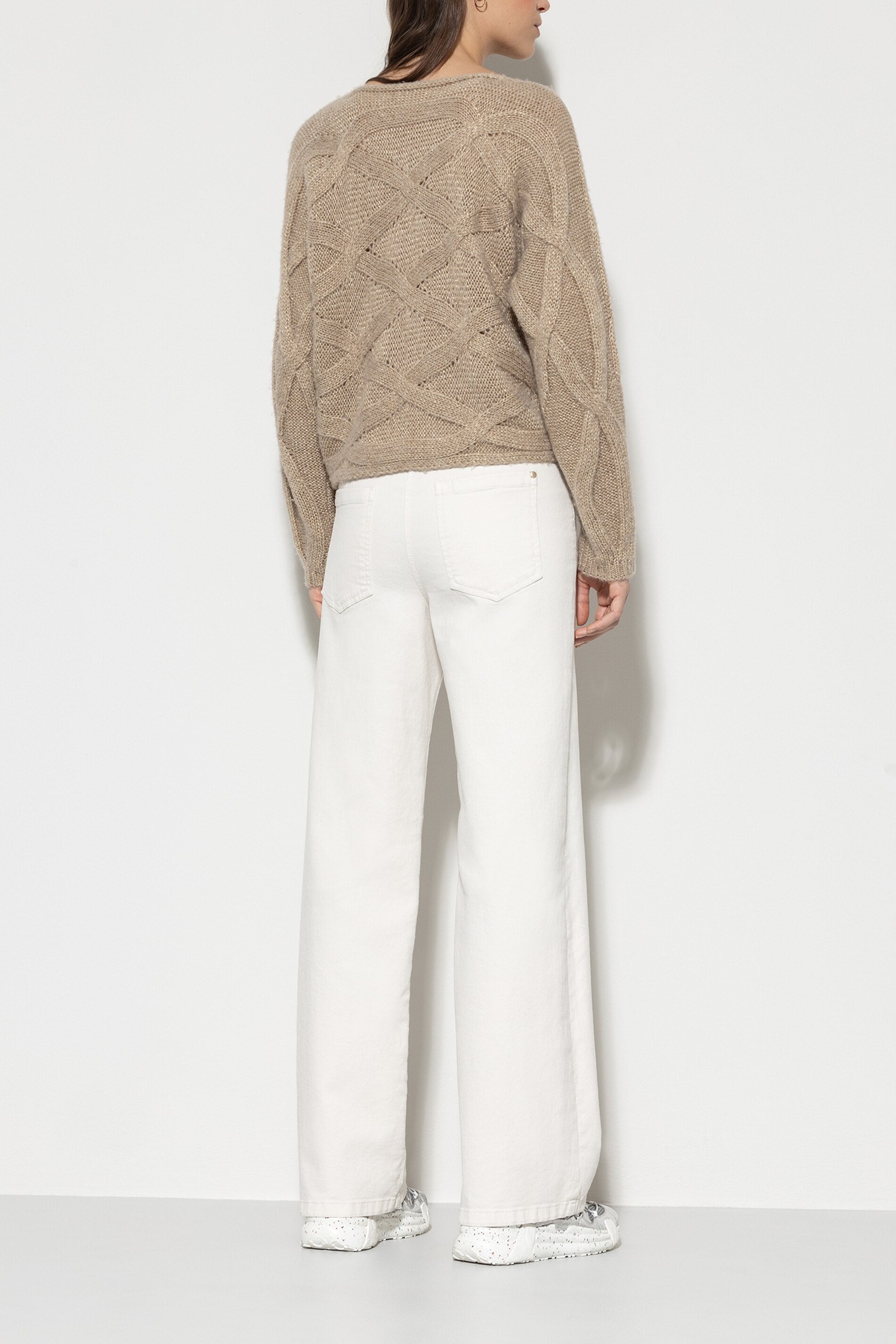 Authentic-Twill-Denim - creme - ohne Motiv | Model Rück