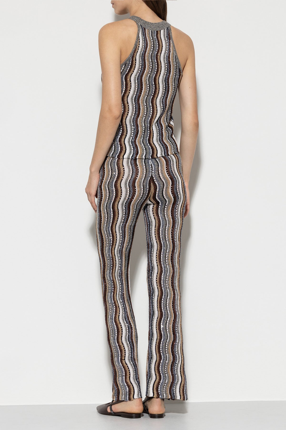 Strickhose mit Fancy-Stripe - multi - Standard | Model Rück