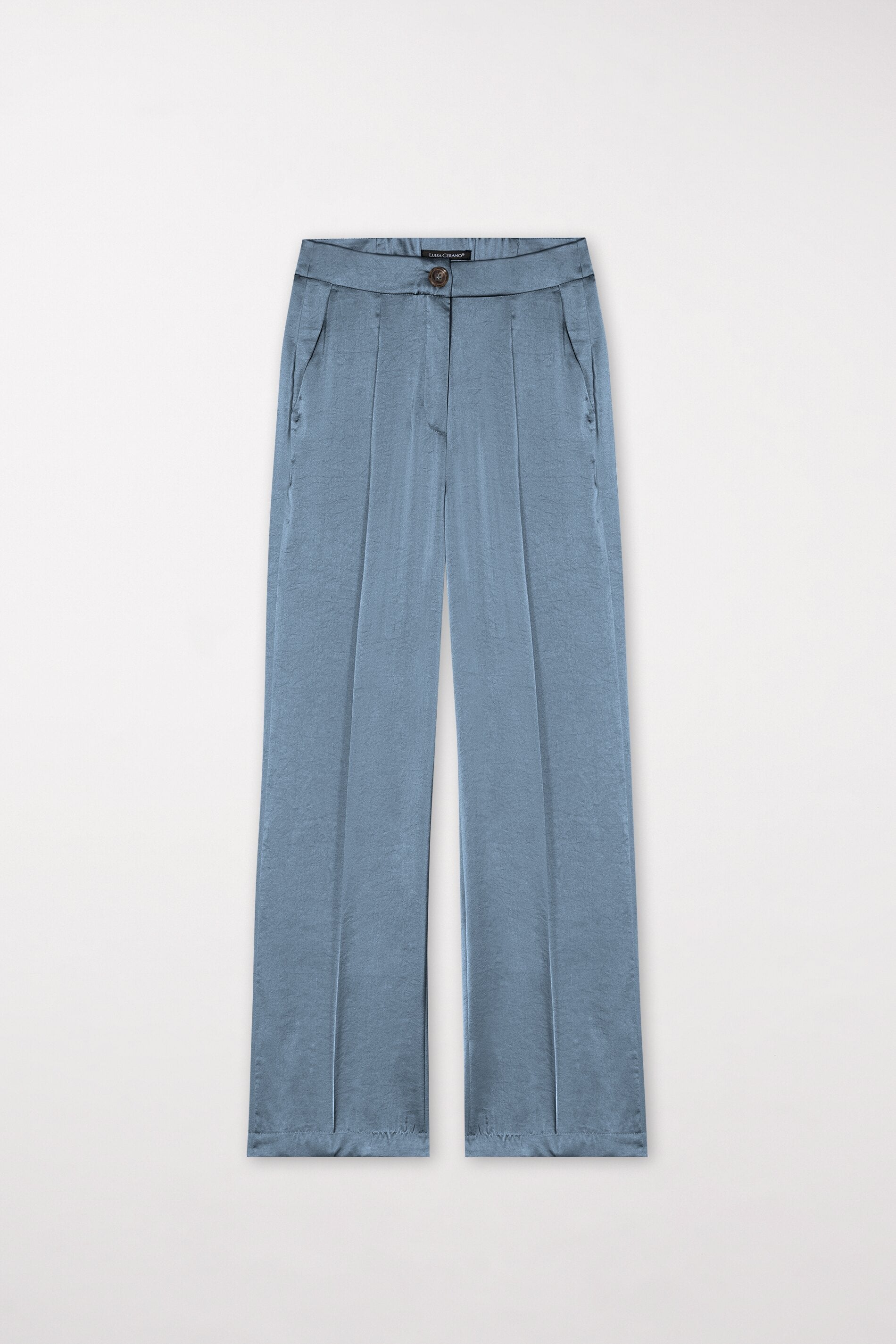 Wideleg-Pants mit Bundfalten - smoky blue - Standard | Artikel Front